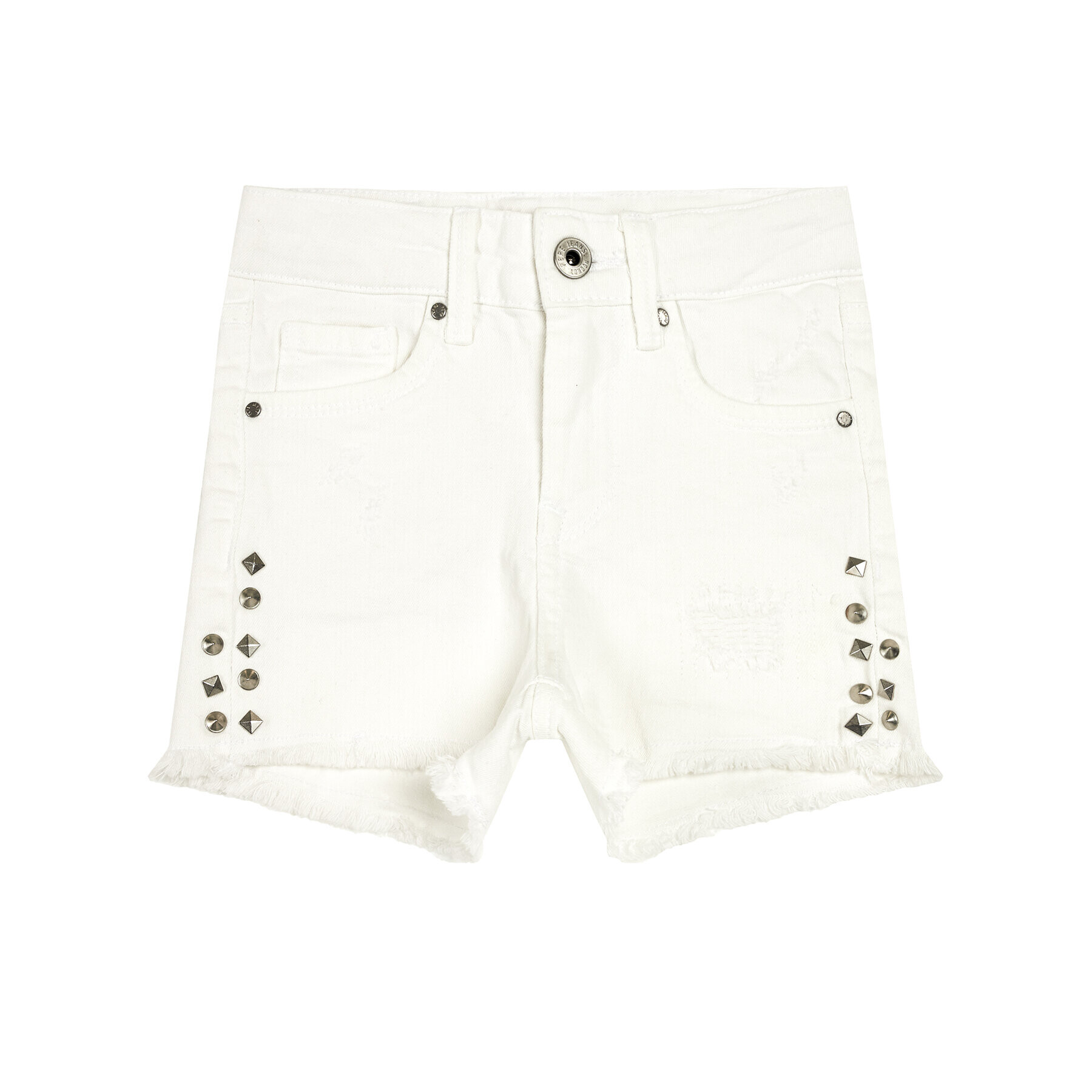 Pepe Jeans Džínové šortky Elsy Short Bling PG800653 Bílá Regular Fit - Pepit.cz