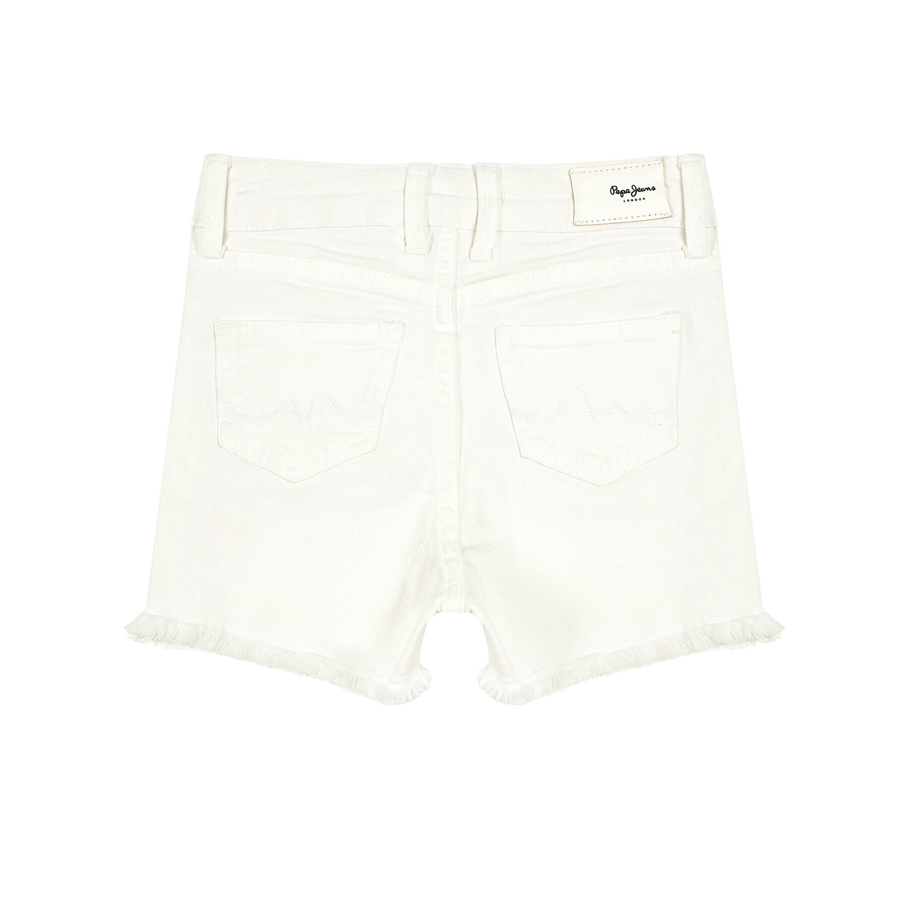 Pepe Jeans Džínové šortky Elsy Short Bling PG800653 Bílá Regular Fit - Pepit.cz