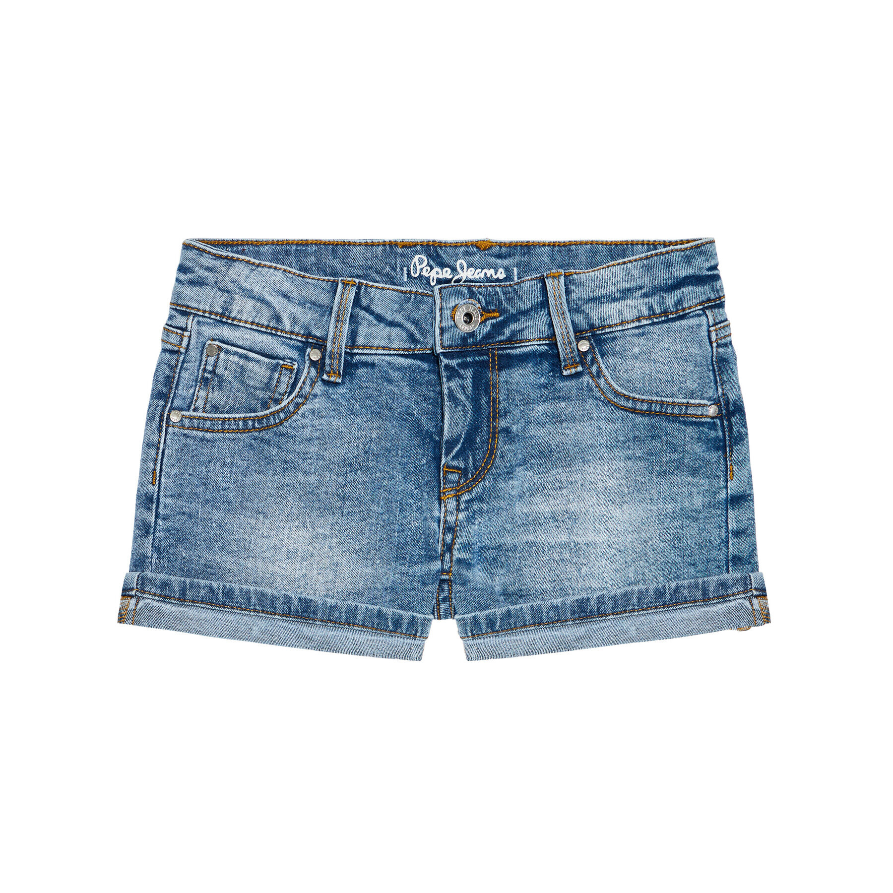 Pepe Jeans Džínové šortky Foxtail PG800733HK8 Modrá Regular Fit - Pepit.cz