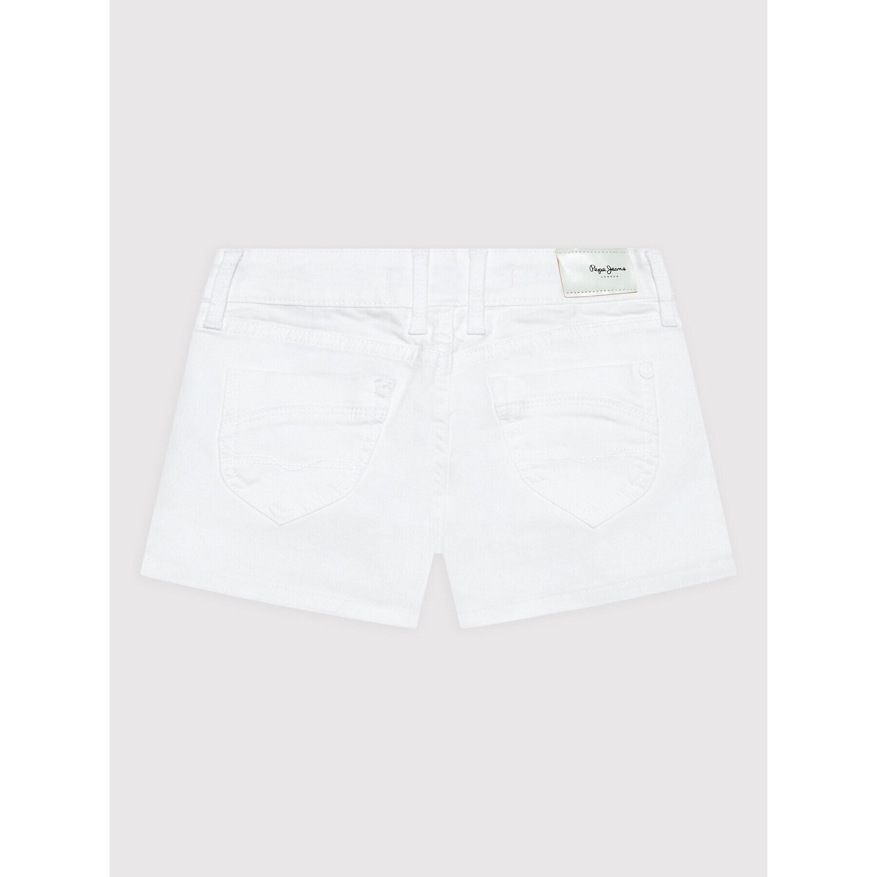 Pepe Jeans Džínové šortky Foxtail PG800782 Bílá Regular Fit - Pepit.cz