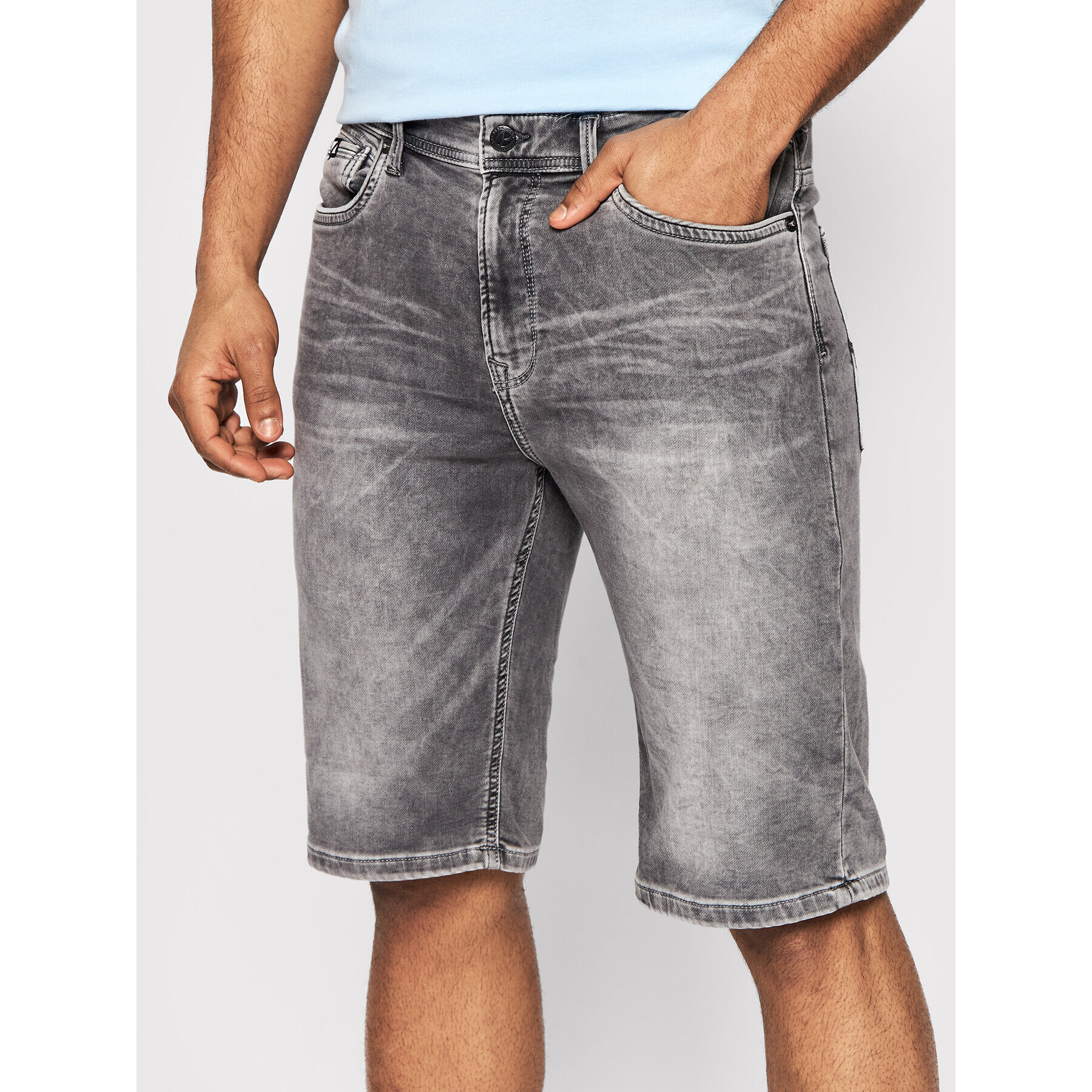 Pepe Jeans Džínové šortky GYMDIGO Jack PM800918 Šedá Regular Fit - Pepit.cz