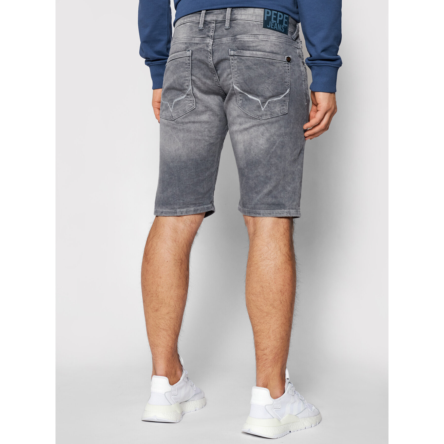 Pepe Jeans Džínové šortky GYMDIGO Stanley PM800855 Šedá Slim Fit - Pepit.cz