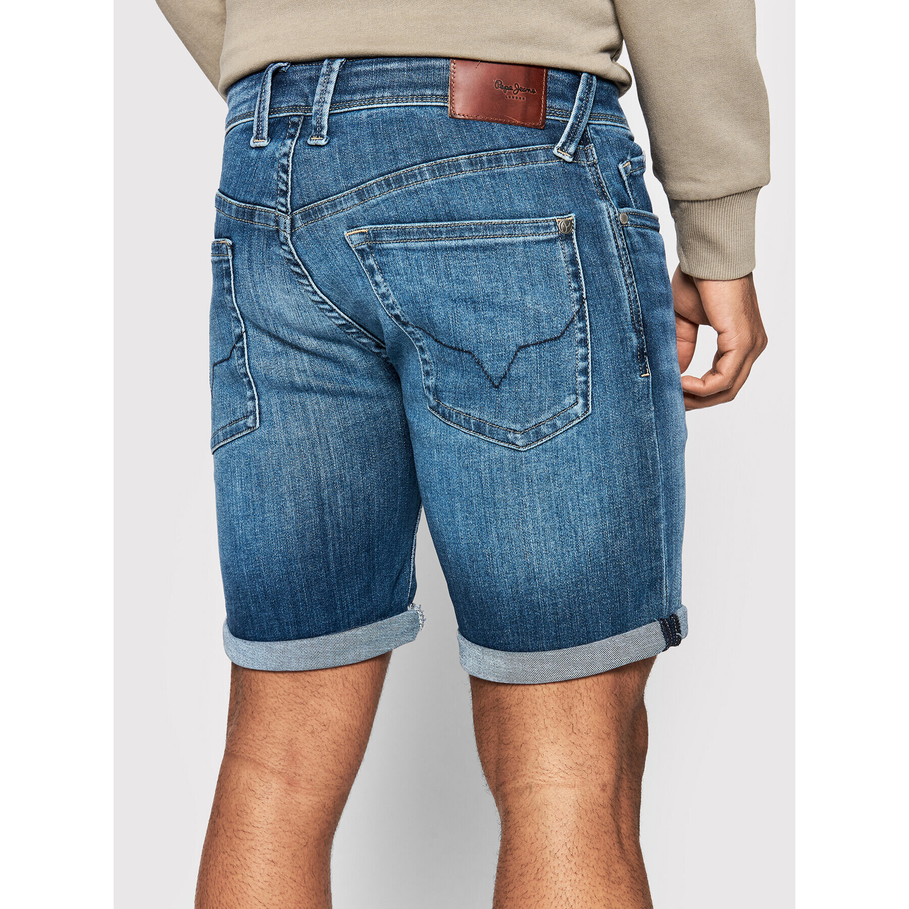 Pepe Jeans Džínové šortky Hatch PM800937 Tmavomodrá Slim Fit - Pepit.cz