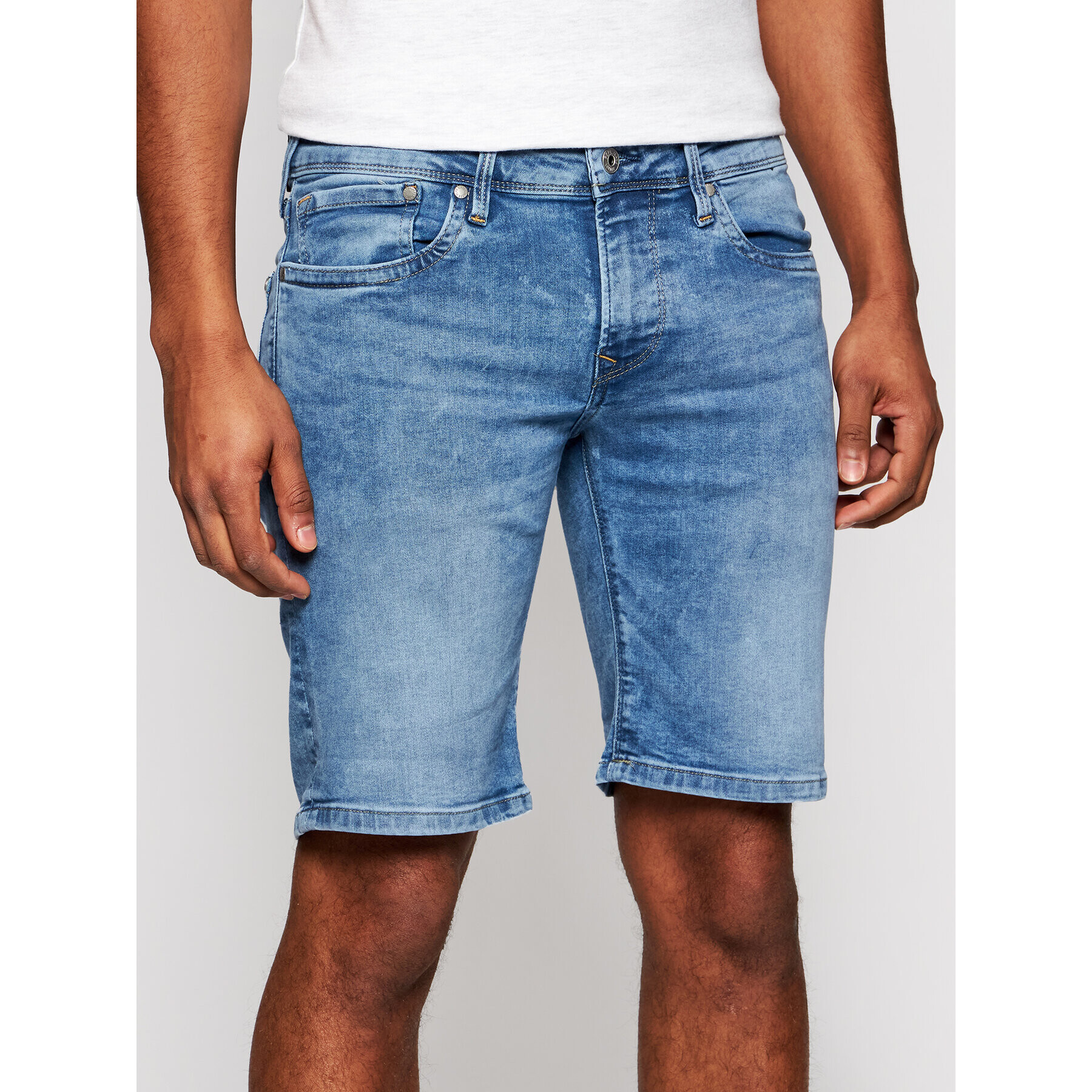 Pepe Jeans Džínové šortky Hatch Tmavomodrá Slim Fit - Pepit.cz