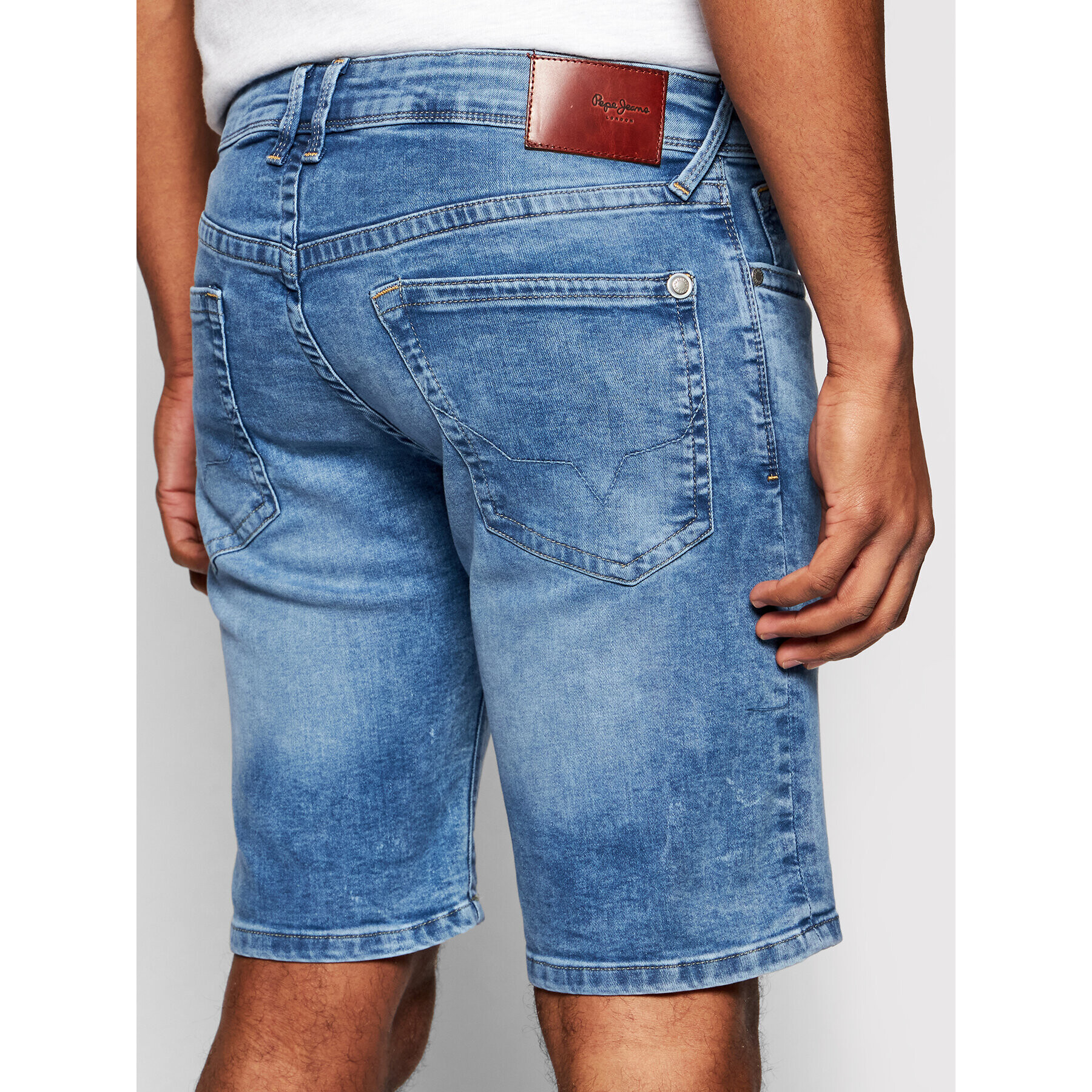 Pepe Jeans Džínové šortky Hatch Tmavomodrá Slim Fit - Pepit.cz