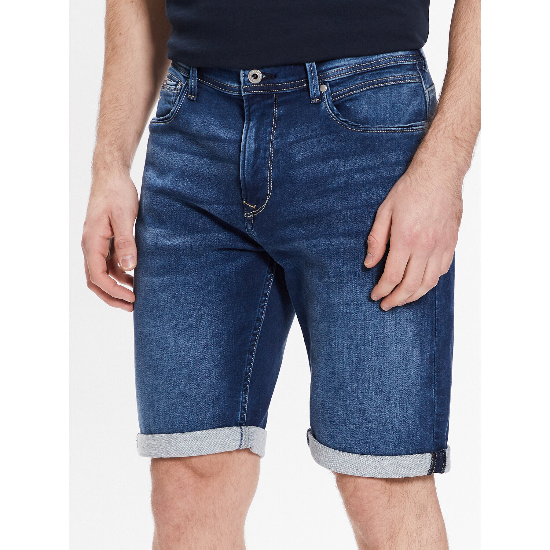 Pepe Jeans Džínové šortky Jack Short PM801022CQ8 Modrá Regular Fit - Pepit.cz