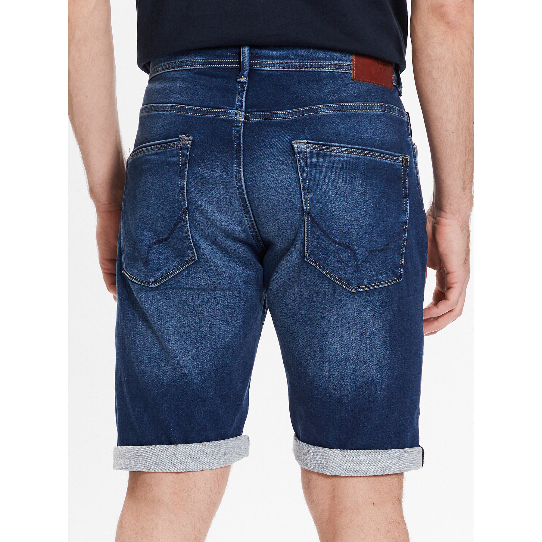 Pepe Jeans Džínové šortky Jack Short PM801022CQ8 Modrá Regular Fit - Pepit.cz