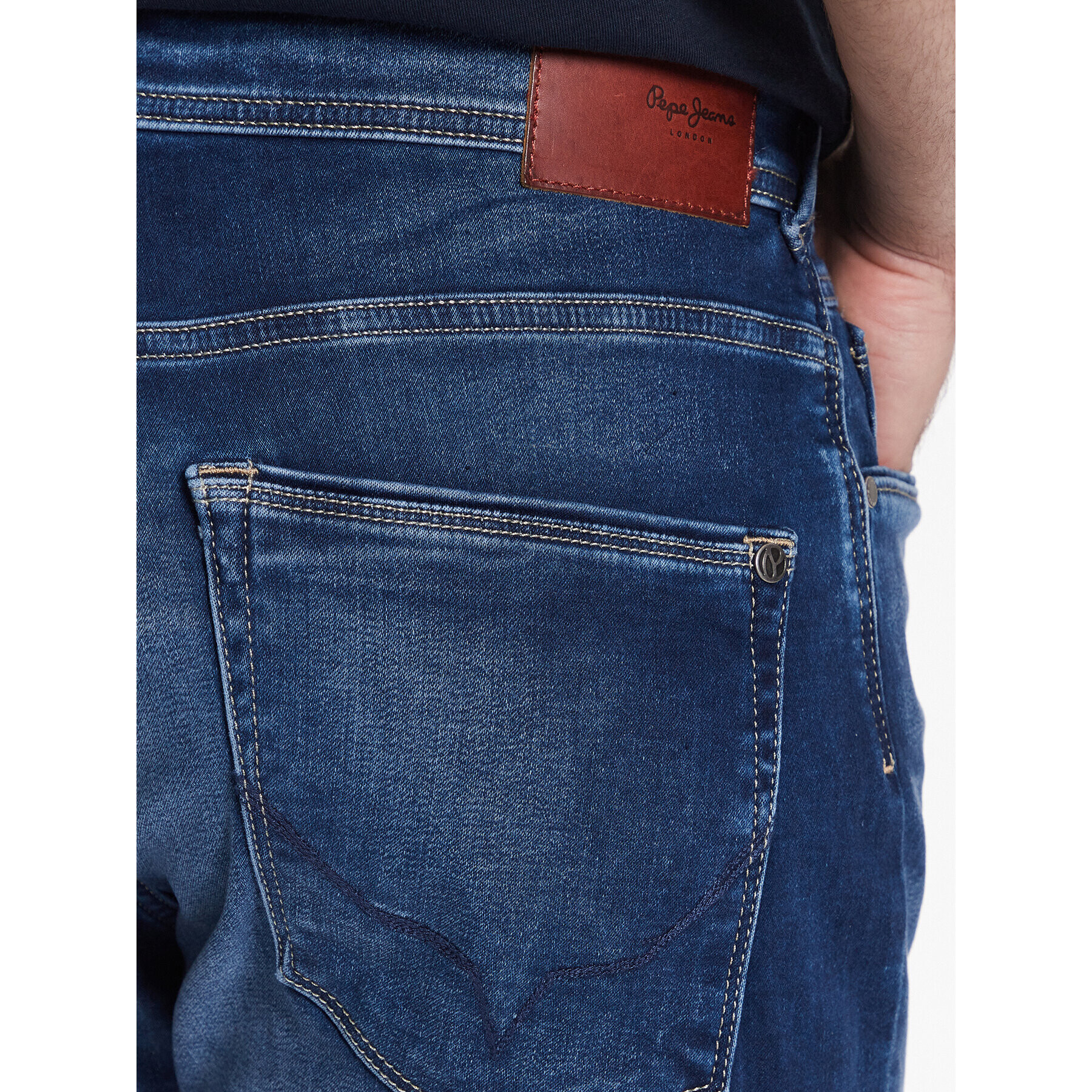 Pepe Jeans Džínové šortky Jack Short PM801022CQ8 Modrá Regular Fit - Pepit.cz