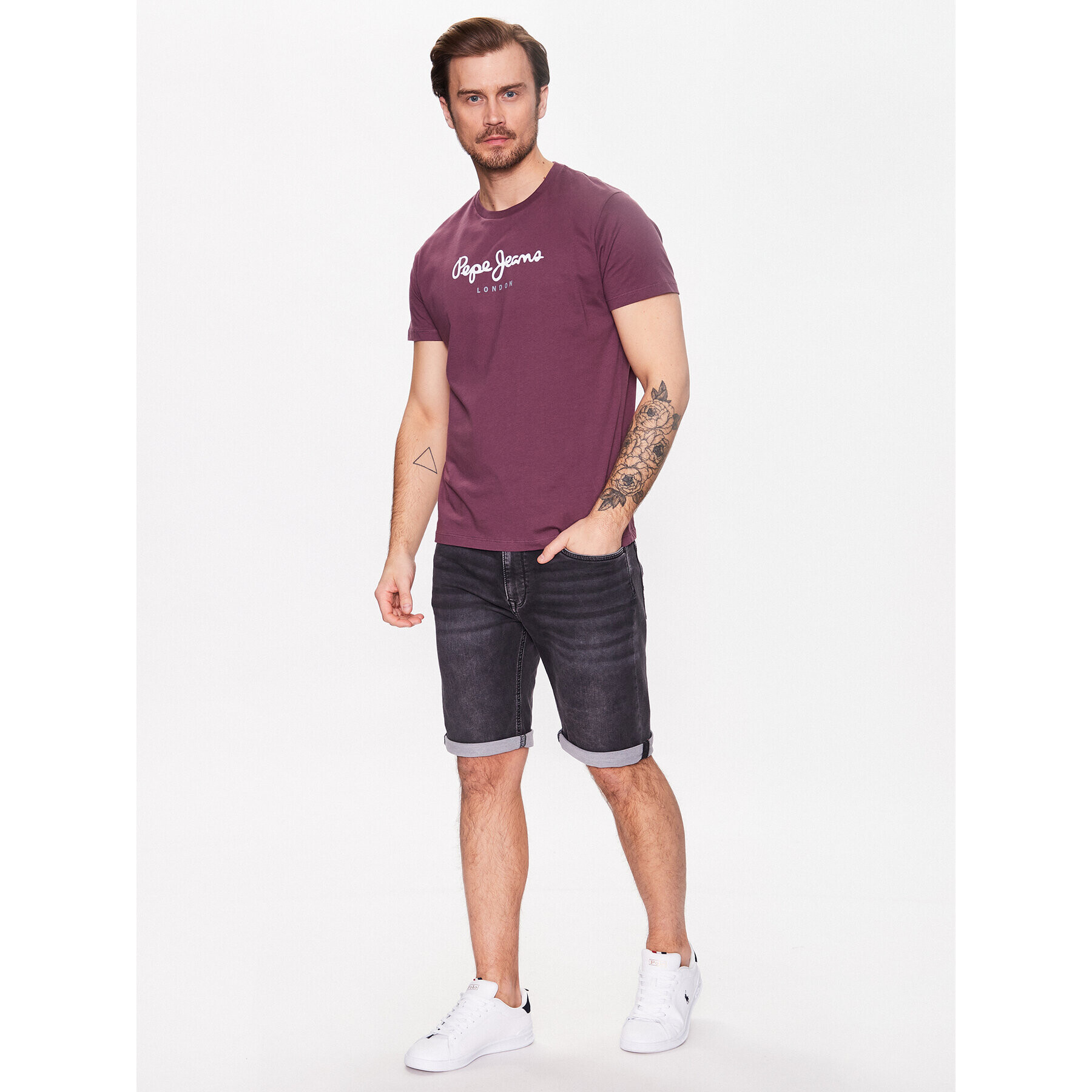 Pepe Jeans Džínové šortky Jack Short PM801022XF7 Šedá Regular Fit - Pepit.cz