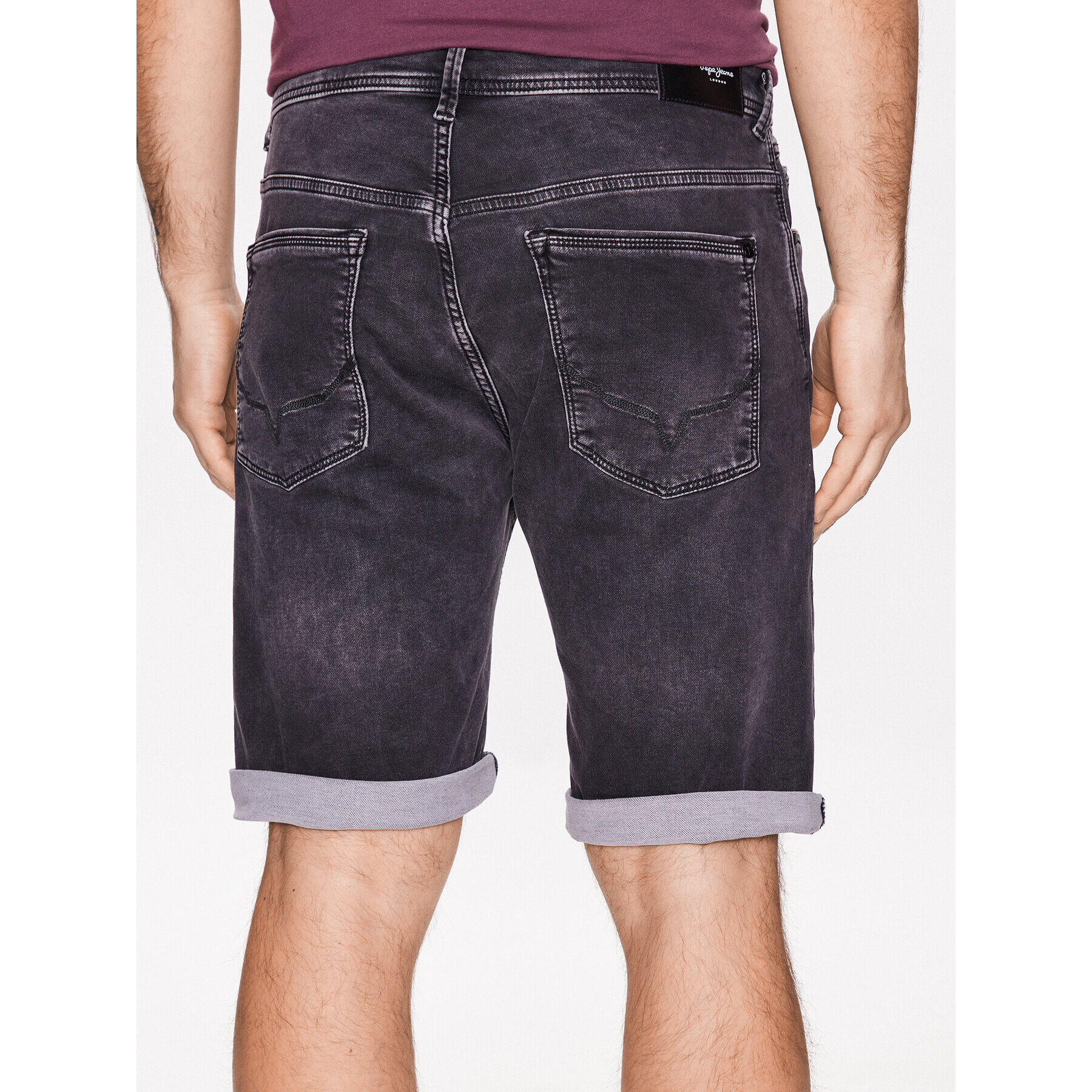 Pepe Jeans Džínové šortky Jack Short PM801022XF7 Šedá Regular Fit - Pepit.cz