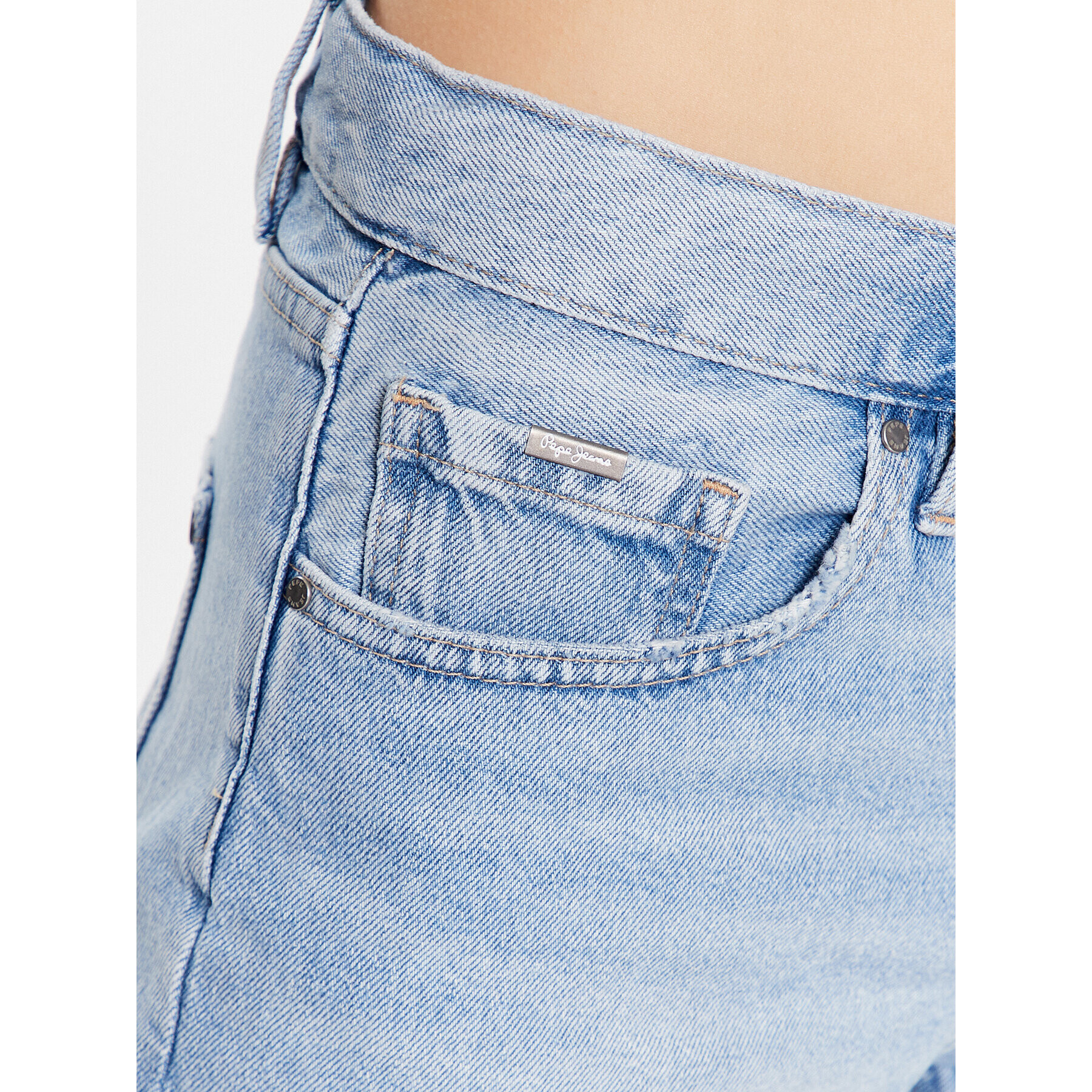 Pepe Jeans Džínové šortky Mable Short PL800997PE7 Modrá Regular Fit - Pepit.cz