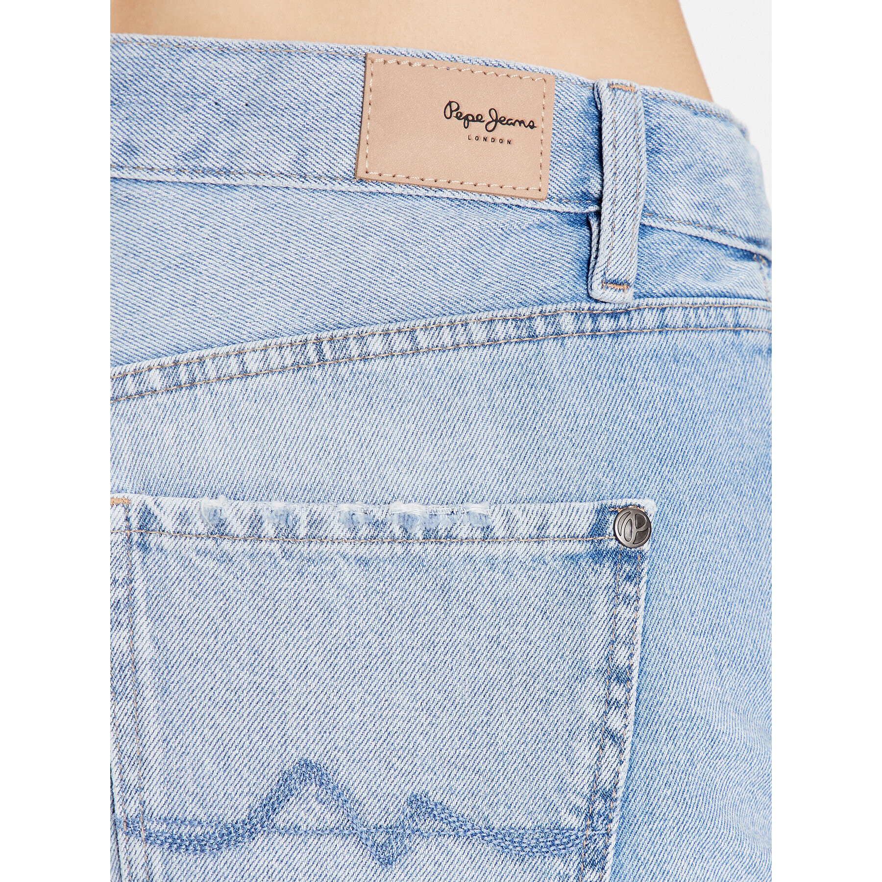 Pepe Jeans Džínové šortky Mable Short PL800997PE7 Modrá Regular Fit - Pepit.cz