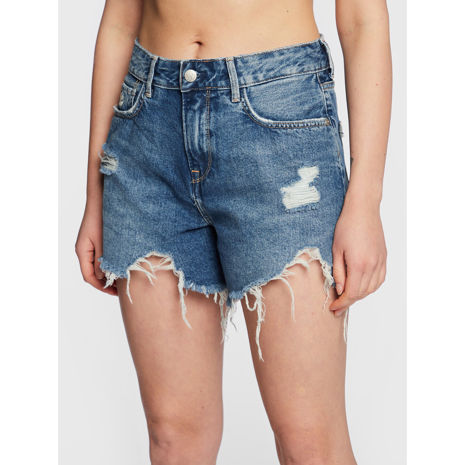 Pepe Jeans Džínové šortky Marly PL801009 Modrá Regular Fit - Pepit.cz