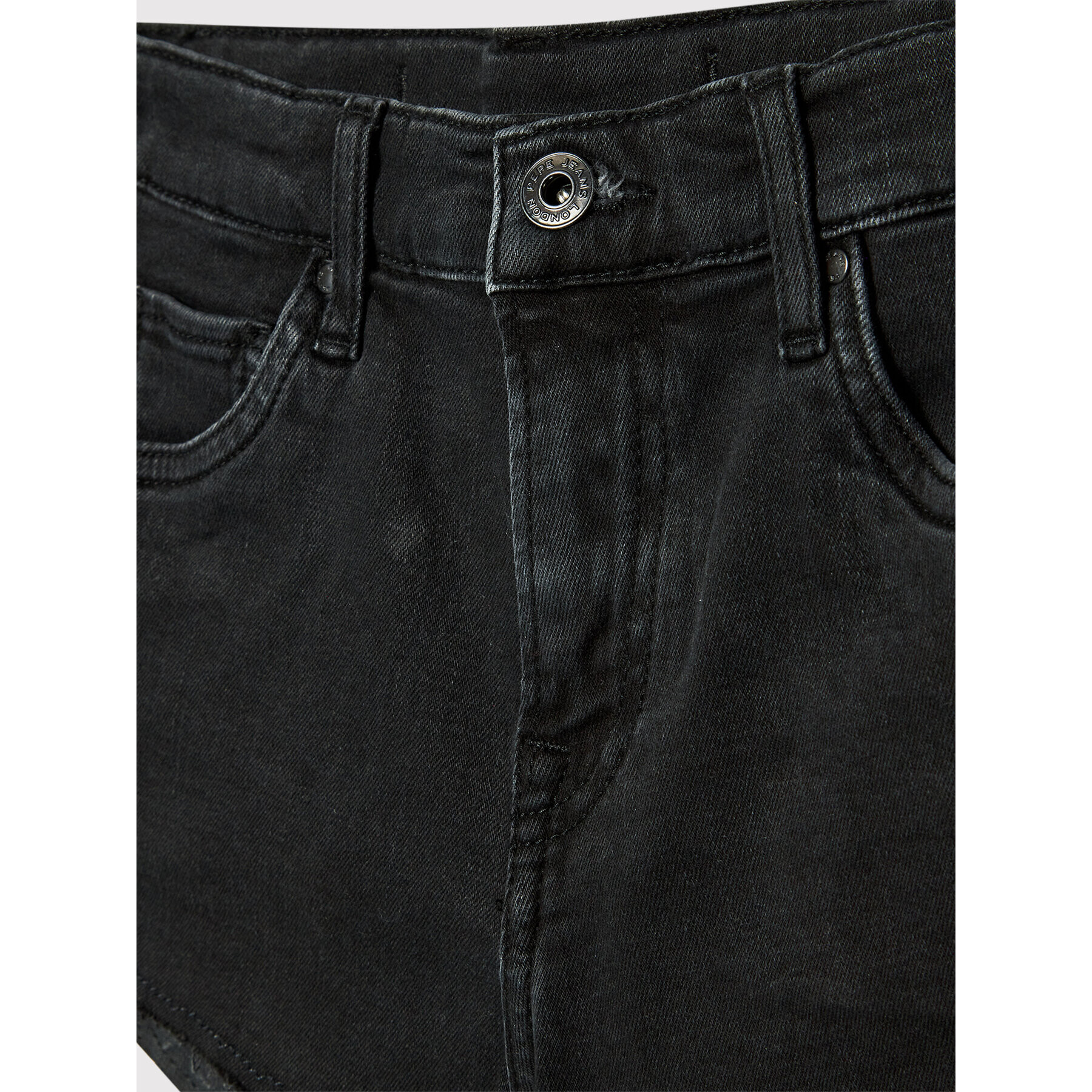 Pepe Jeans Džínové šortky Patty PG800783 Černá Regular Fit - Pepit.cz