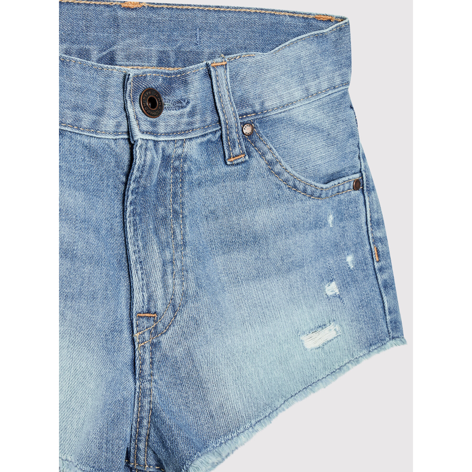 Pepe Jeans Džínové šortky Patty PG800783 Modrá Regular Fit - Pepit.cz