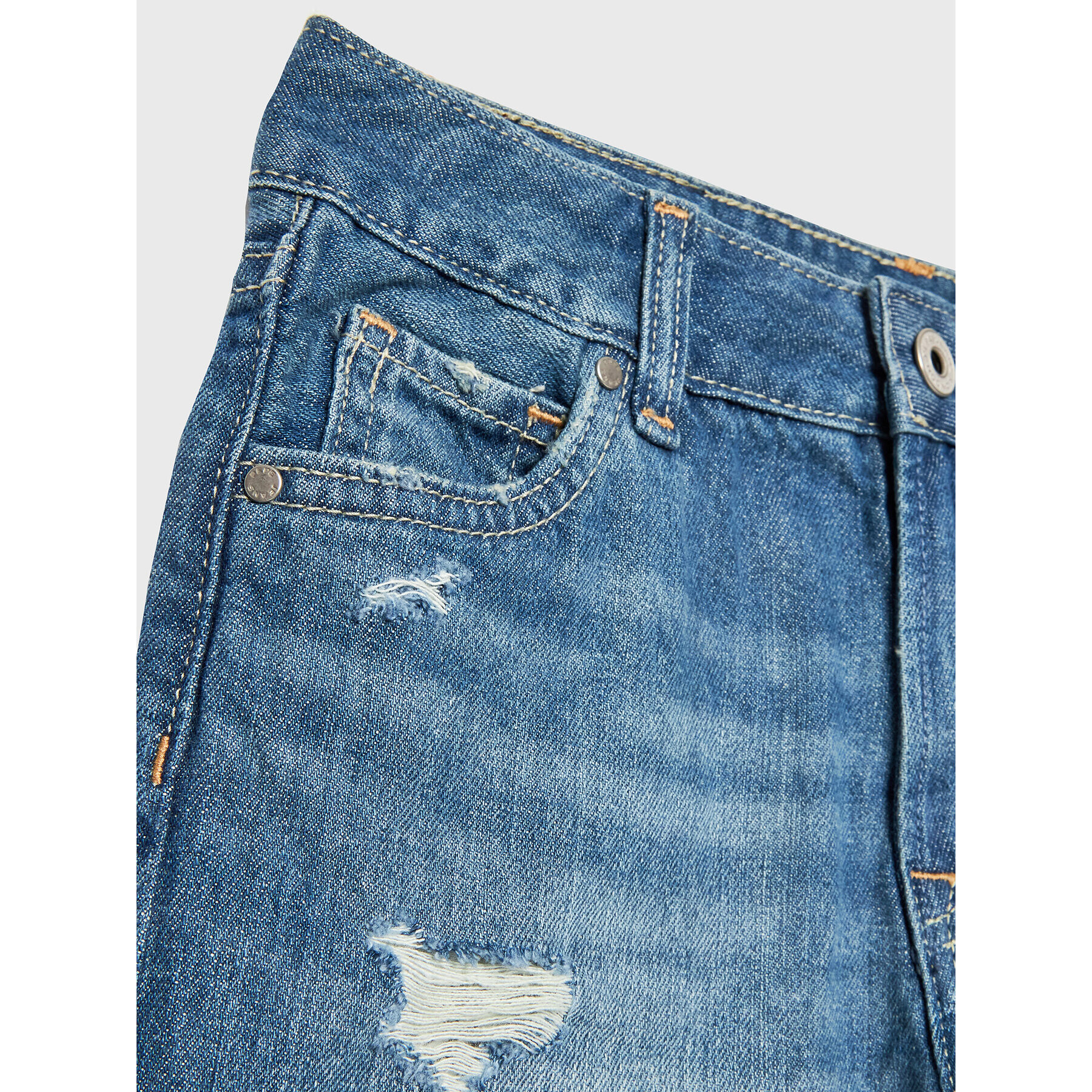 Pepe Jeans Džínové šortky Patty Short PG800783MR1 Modrá Regular Fit - Pepit.cz