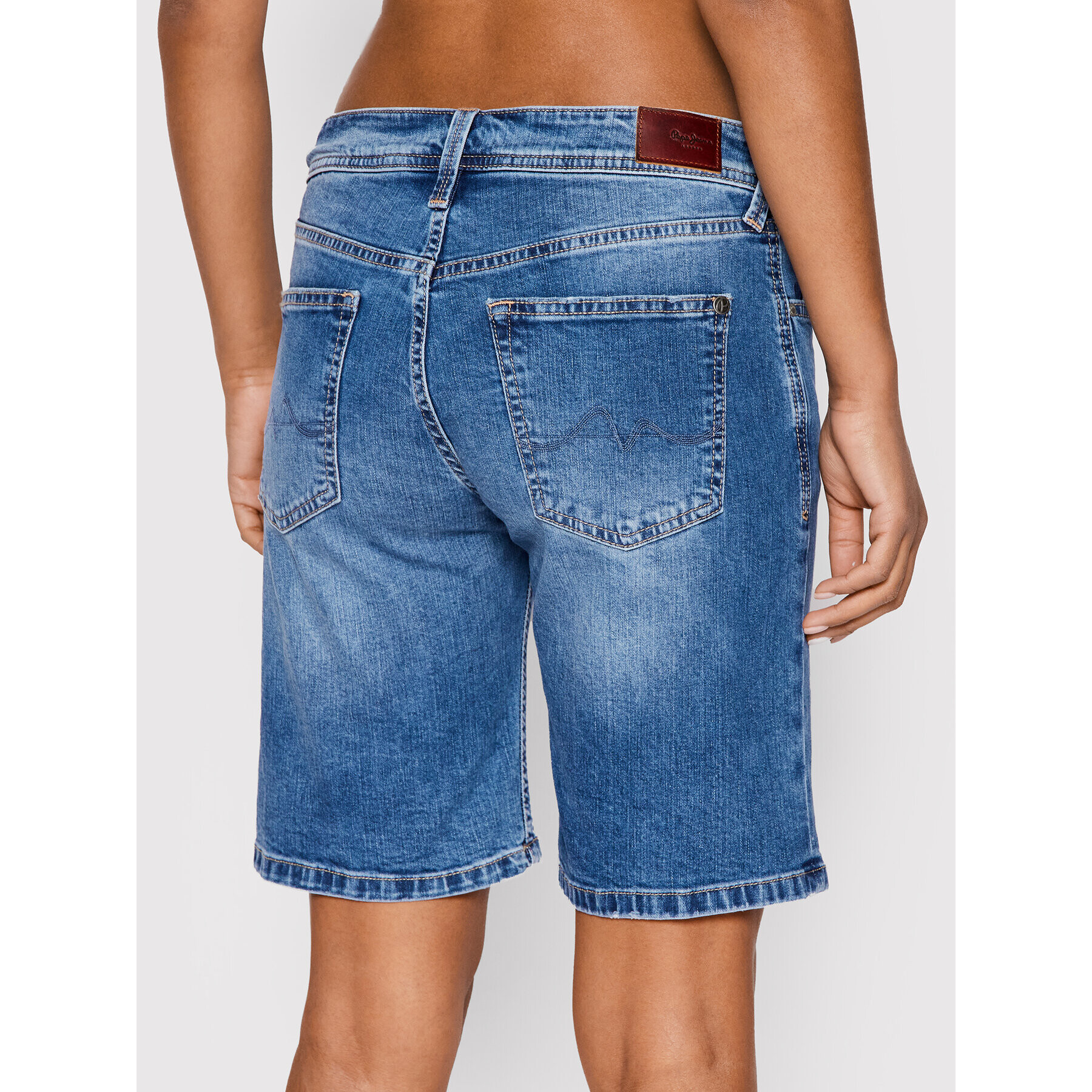 Pepe Jeans Džínové šortky Poppy PL801000 Modrá Regular Fit - Pepit.cz