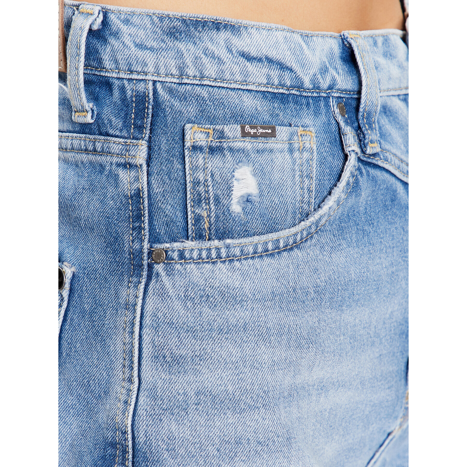 Pepe Jeans Džínové šortky Rachel Short PL801001RG4 Modrá Regular Fit - Pepit.cz