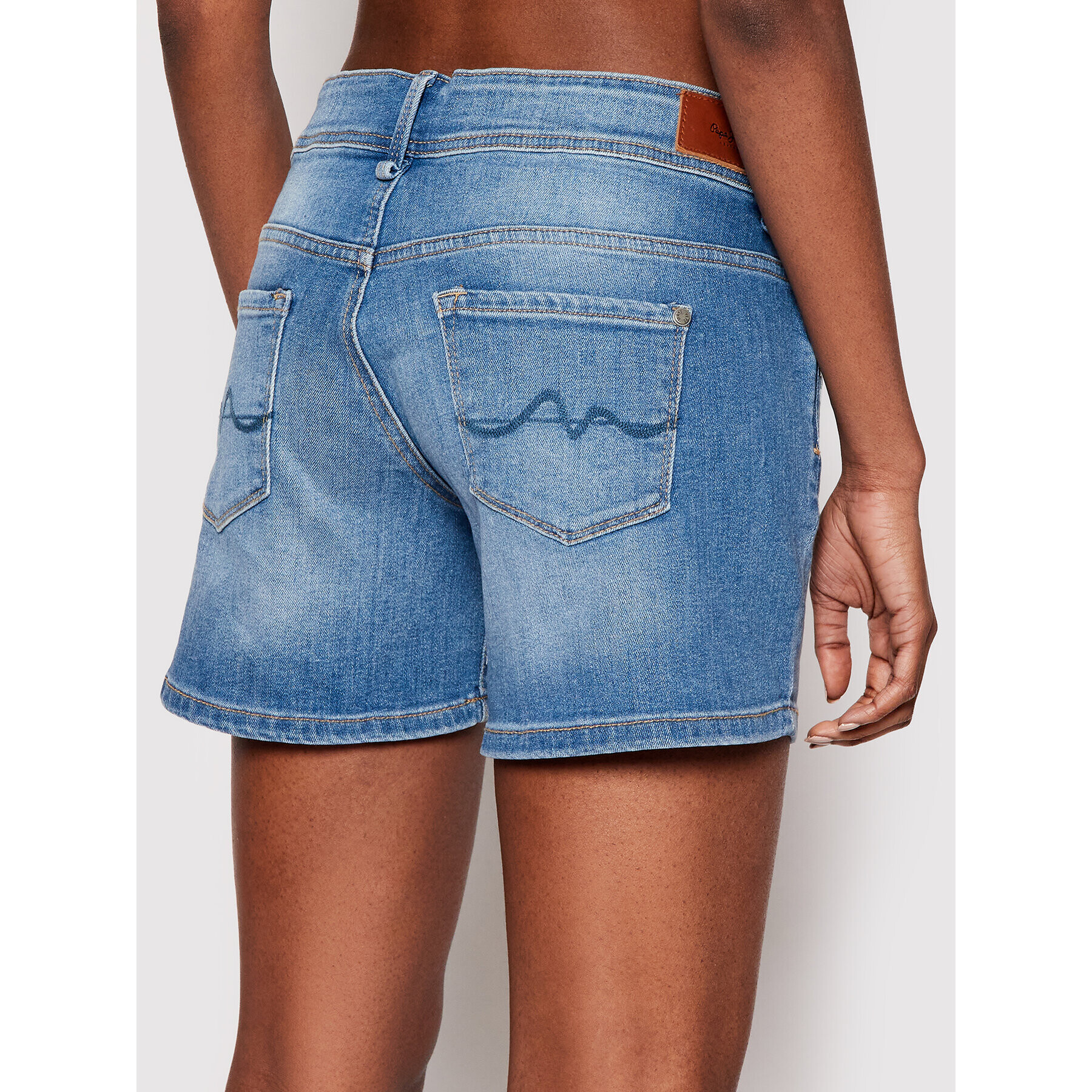 Pepe Jeans Džínové šortky Siouxie PL800685 Modrá Regular Fit - Pepit.cz