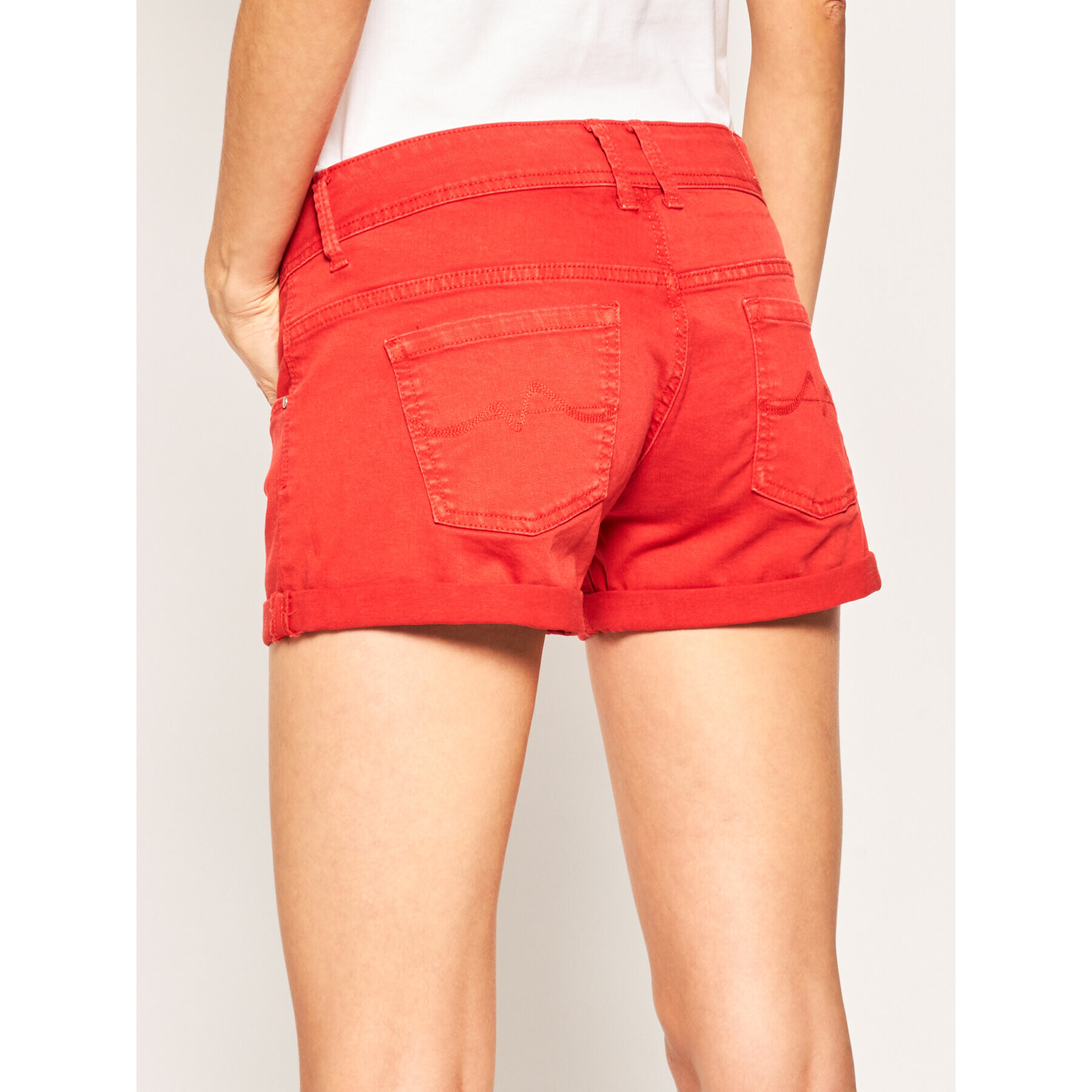 Pepe Jeans Džínové šortky Siouxie PL800685 Oranžová Regular Fit - Pepit.cz