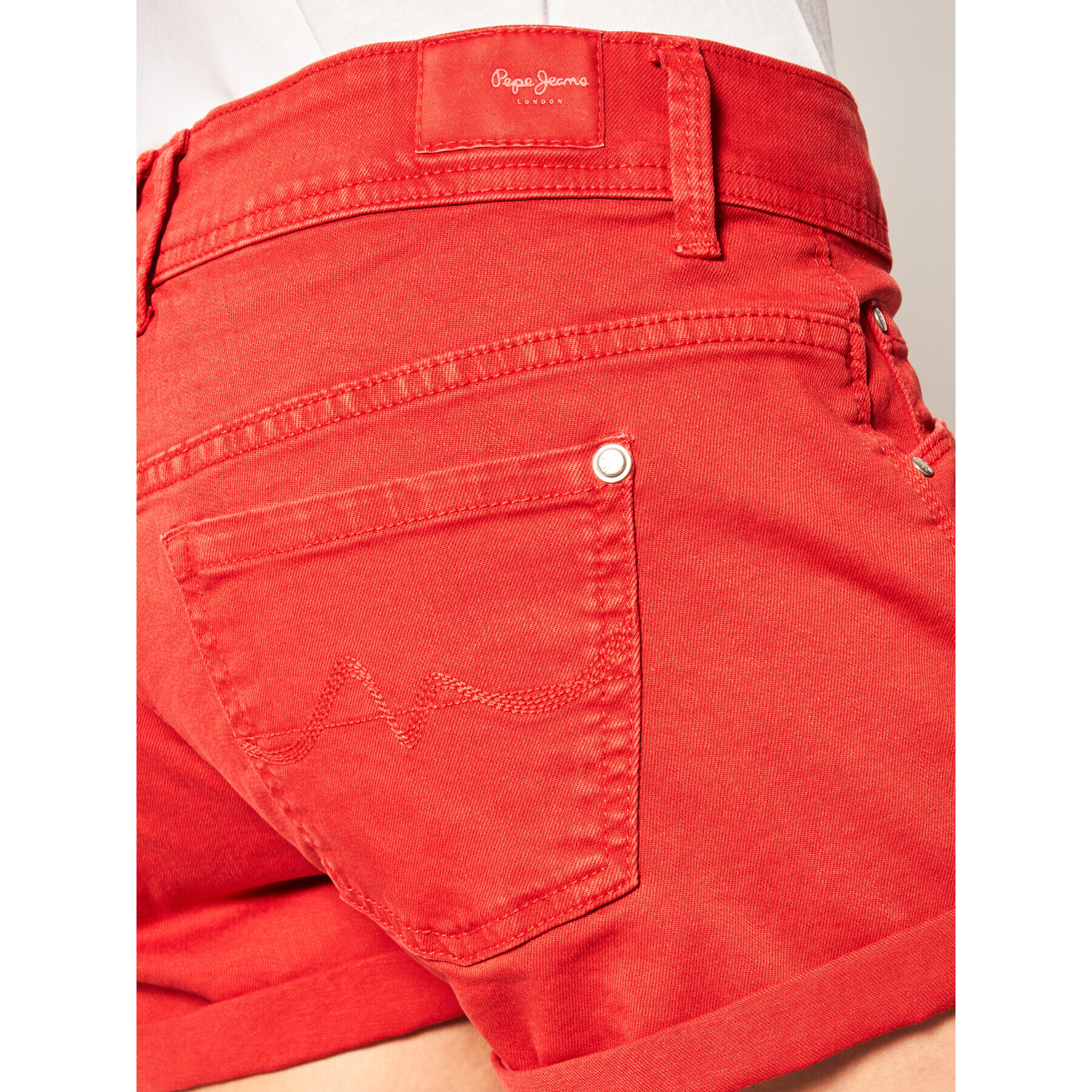 Pepe Jeans Džínové šortky Siouxie PL800685 Oranžová Regular Fit - Pepit.cz