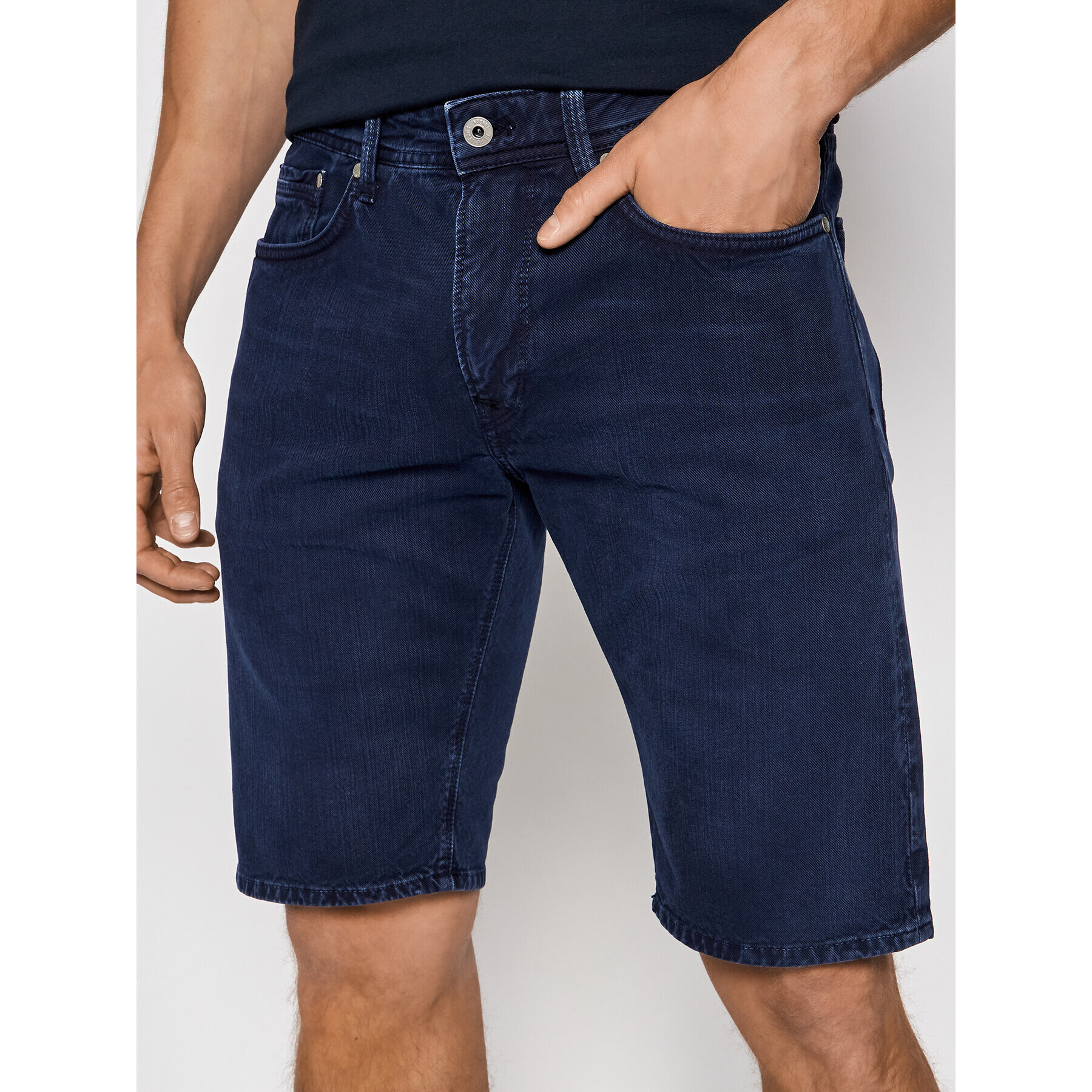 Pepe Jeans Džínové šortky Stanley PM800792 Tmavomodrá Regular Fit - Pepit.cz