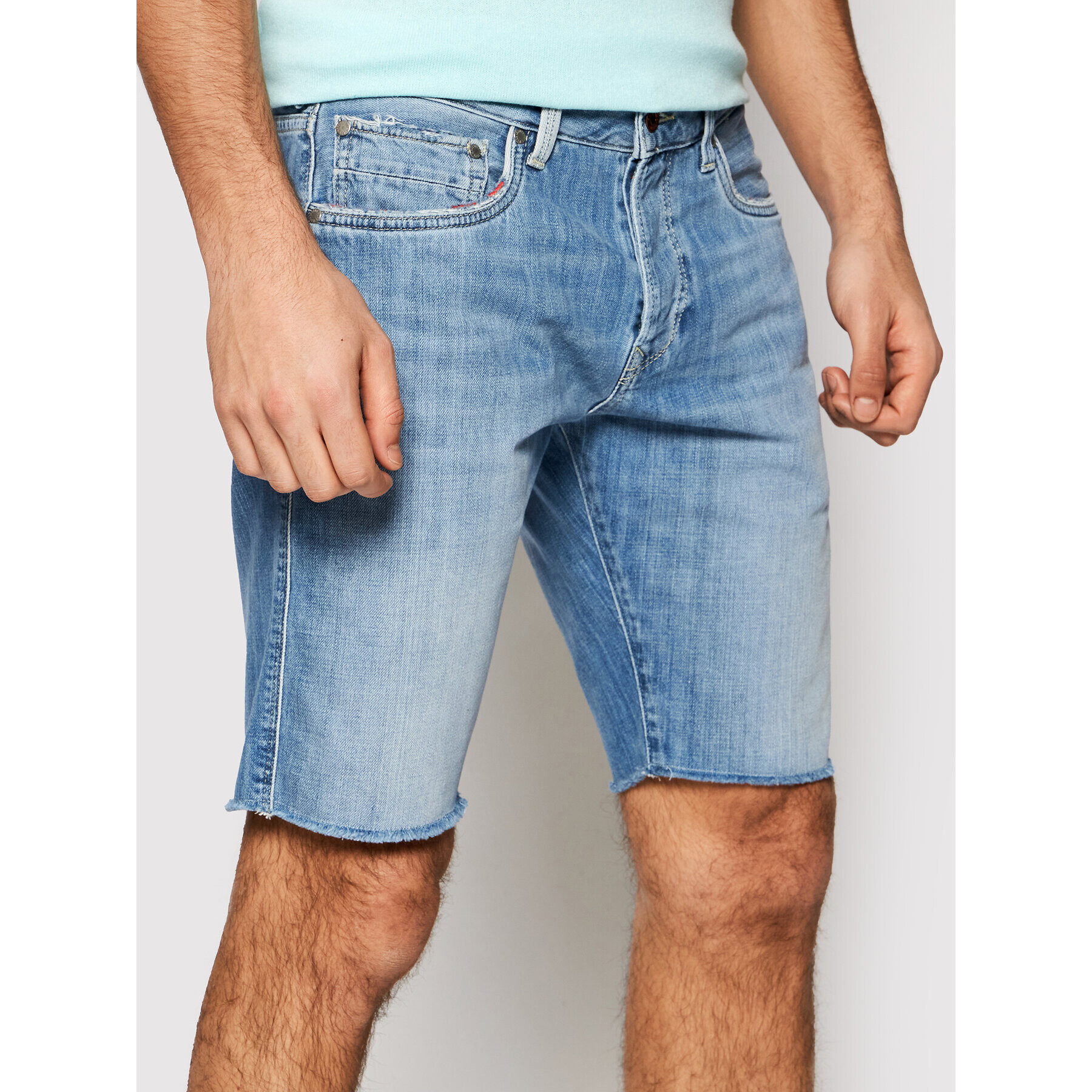 Pepe Jeans Džínové šortky Stanley PM800853 Modrá Regular Fit - Pepit.cz