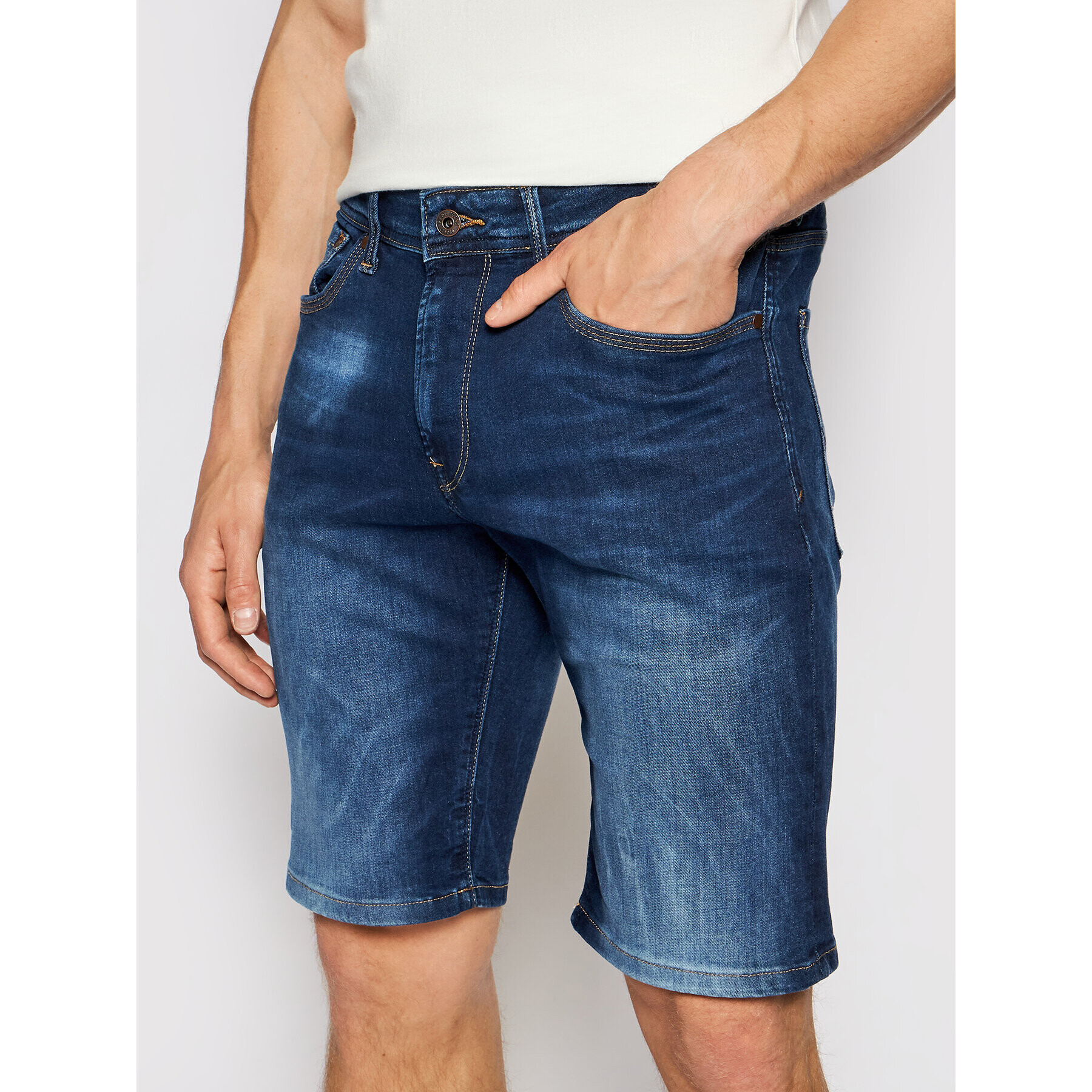 Pepe Jeans Džínové šortky Stanley PM800854 Tmavomodrá Taper Fit - Pepit.cz