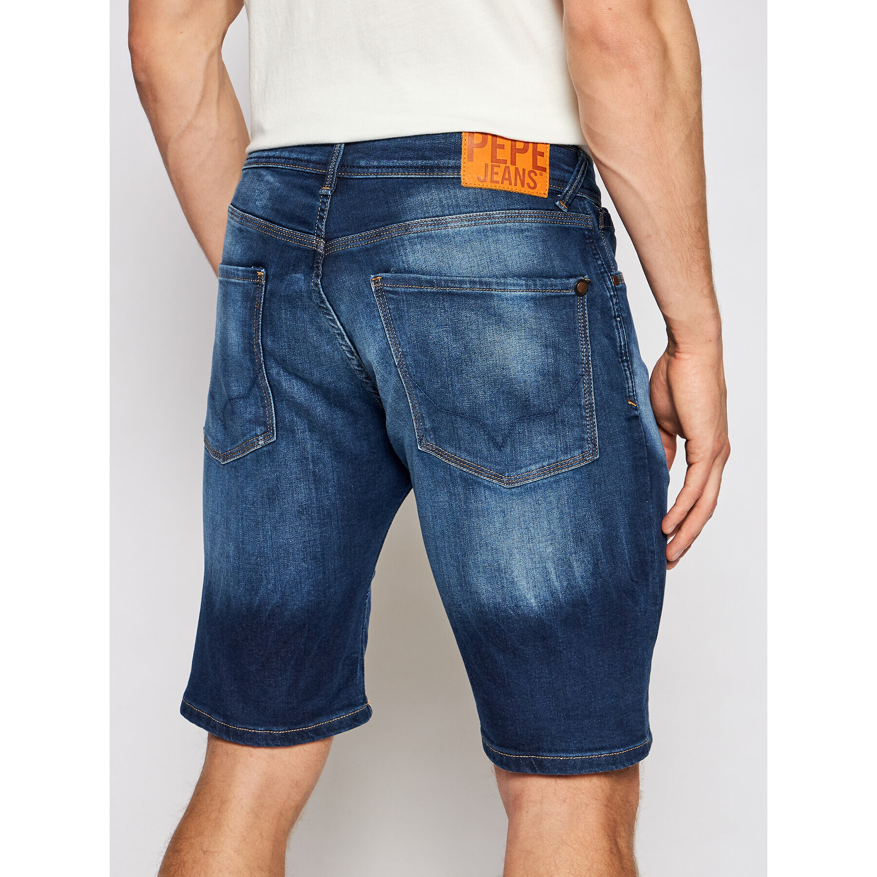 Pepe Jeans Džínové šortky Stanley PM800854 Tmavomodrá Taper Fit - Pepit.cz