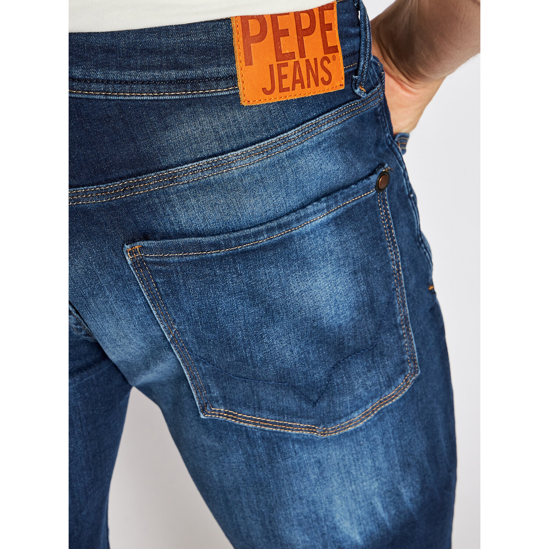 Pepe Jeans Džínové šortky Stanley PM800854 Tmavomodrá Taper Fit - Pepit.cz