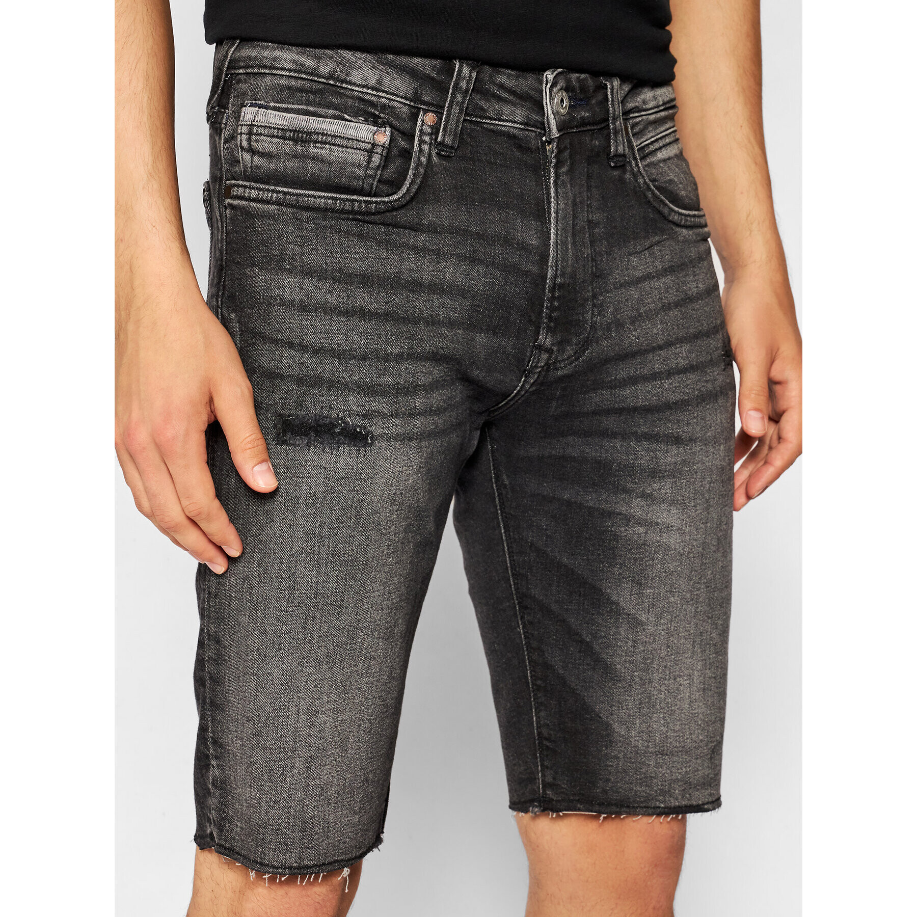 Pepe Jeans Džínové šortky Stanley PM800857 Šedá Slim Fit - Pepit.cz