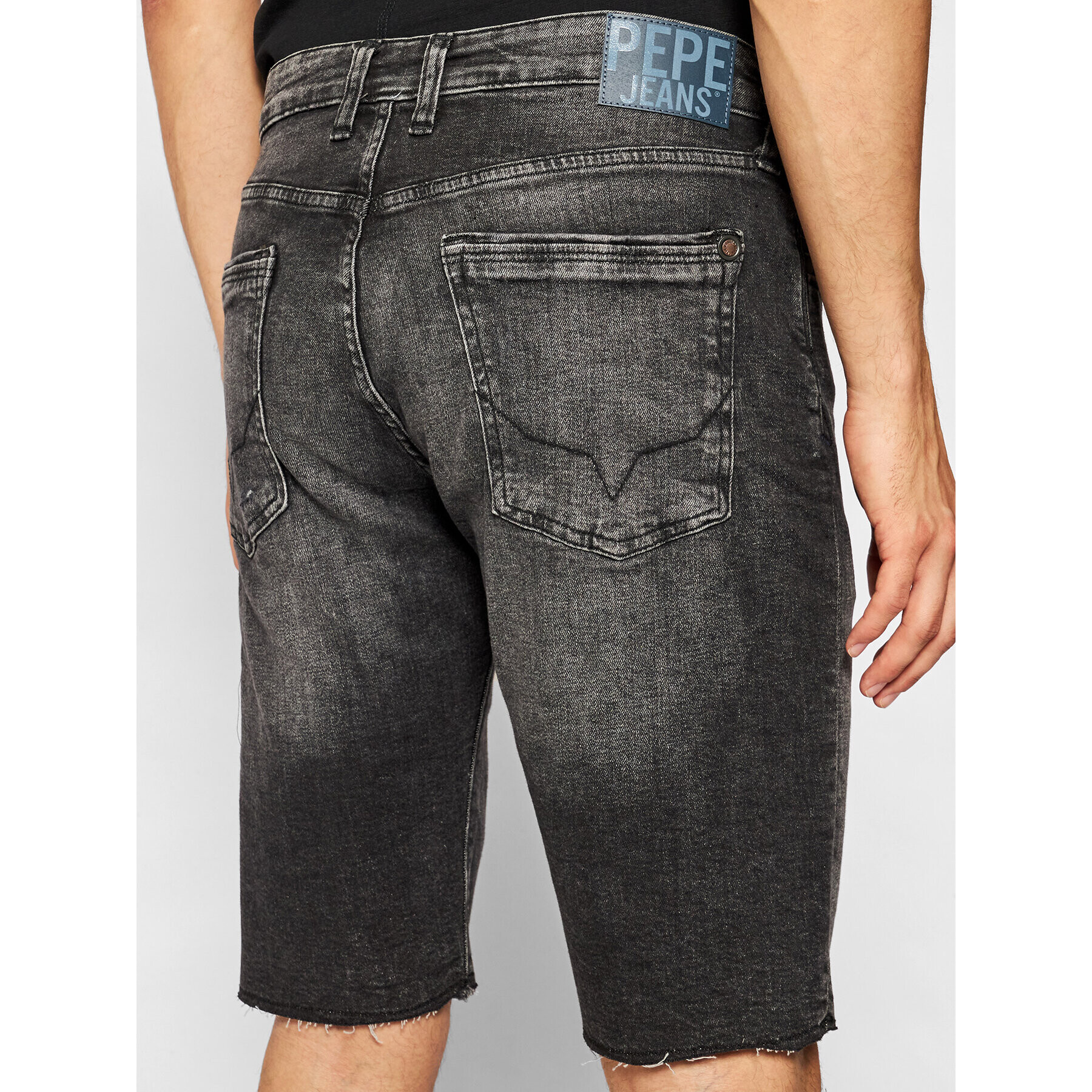 Pepe Jeans Džínové šortky Stanley PM800857 Šedá Slim Fit - Pepit.cz