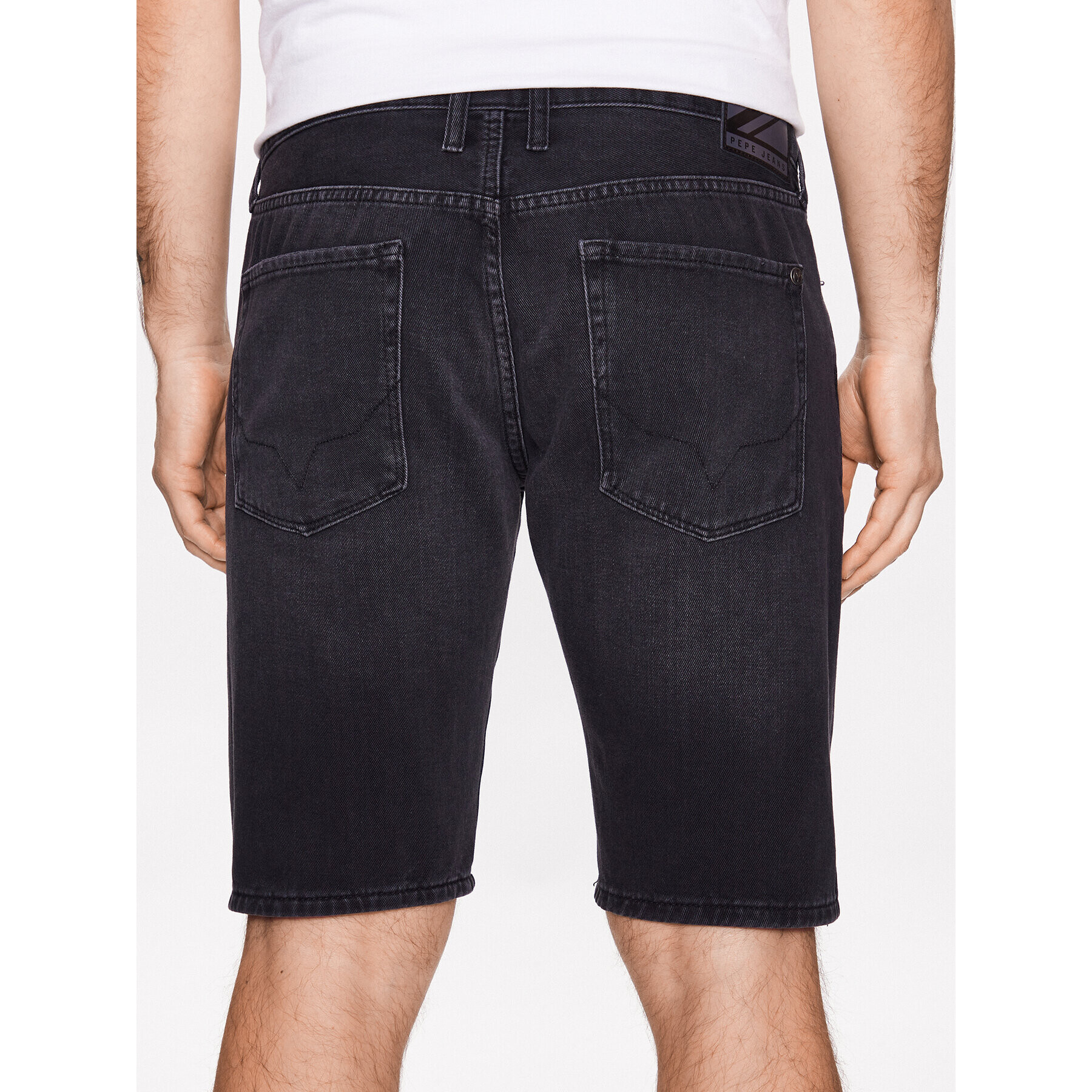 Pepe Jeans Džínové šortky Stanley Short Black PM801020 Modrá Tapered Fit - Pepit.cz