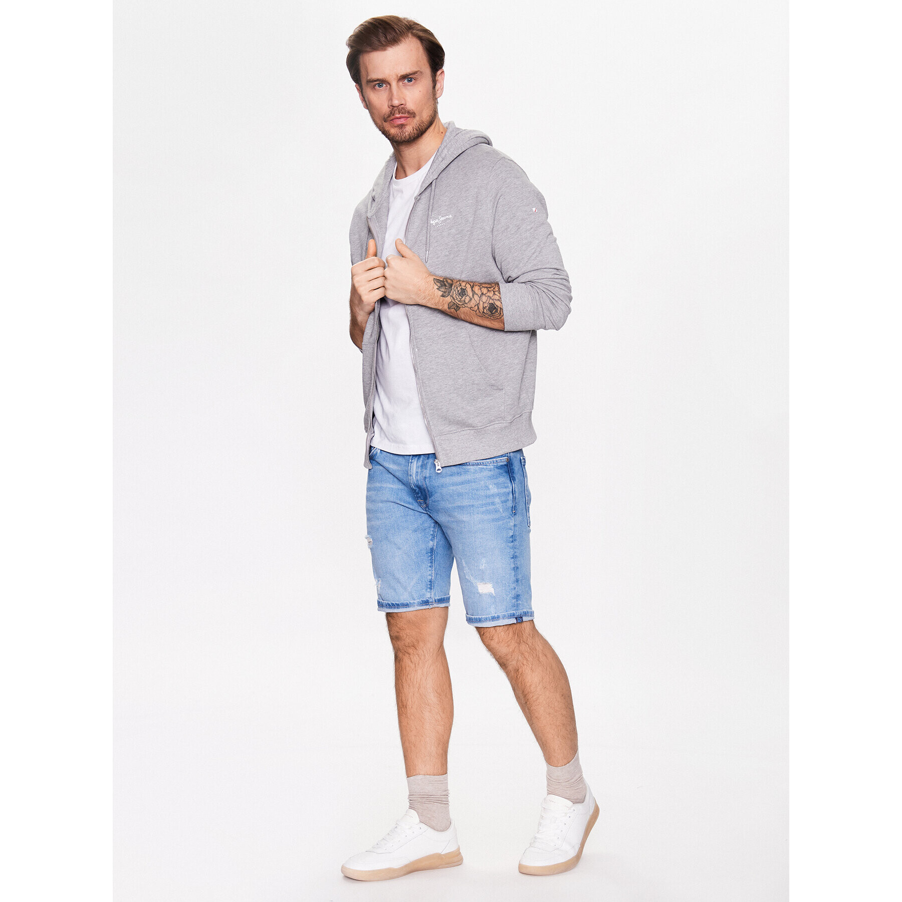 Pepe Jeans Džínové šortky Stanley Short PM800940VT5 Modrá Tapered Fit - Pepit.cz