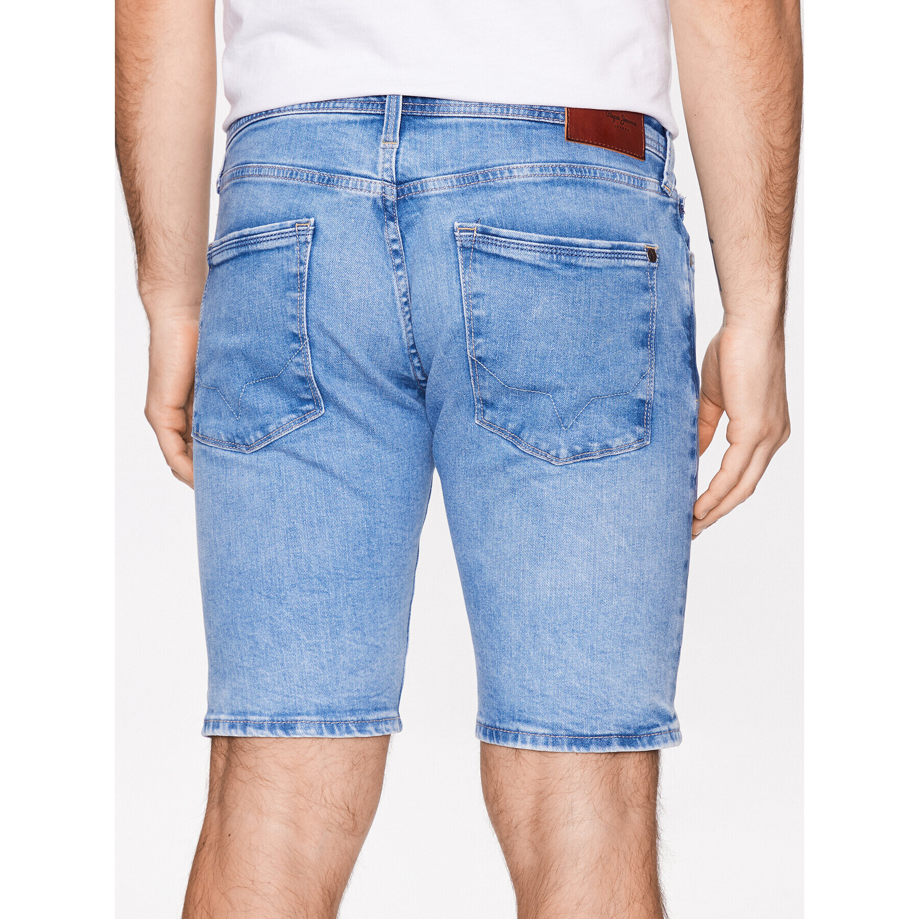 Pepe Jeans Džínové šortky Stanley Short PM800940VT5 Modrá Tapered Fit - Pepit.cz