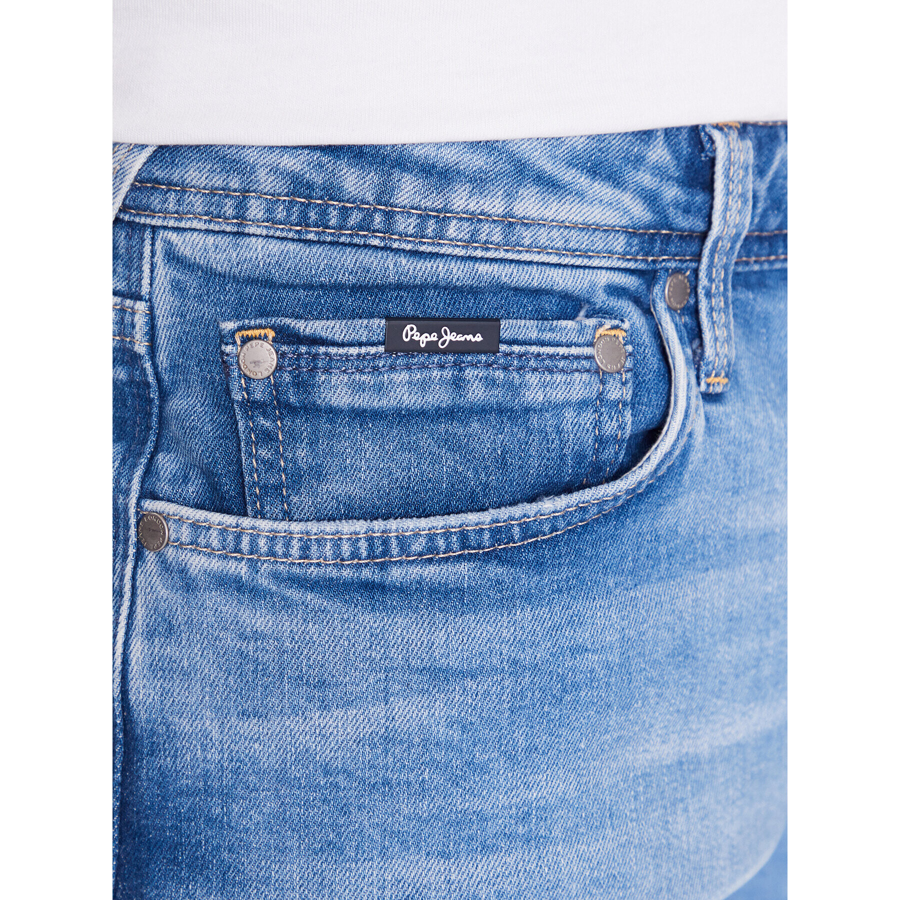 Pepe Jeans Džínové šortky Stanley Short PM800940VT5 Modrá Tapered Fit - Pepit.cz