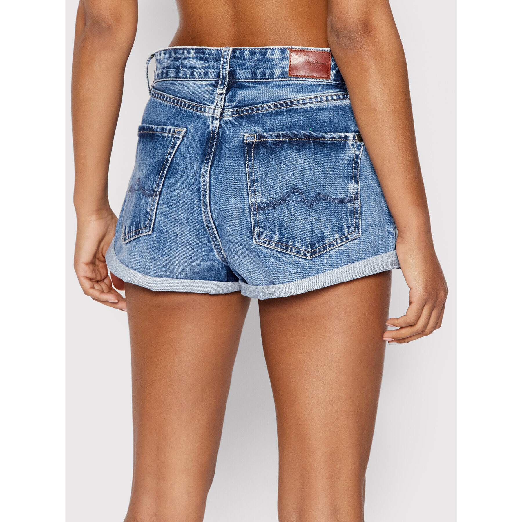 Pepe Jeans Džínové šortky Suzie PL801003 Modrá Regular Fit - Pepit.cz