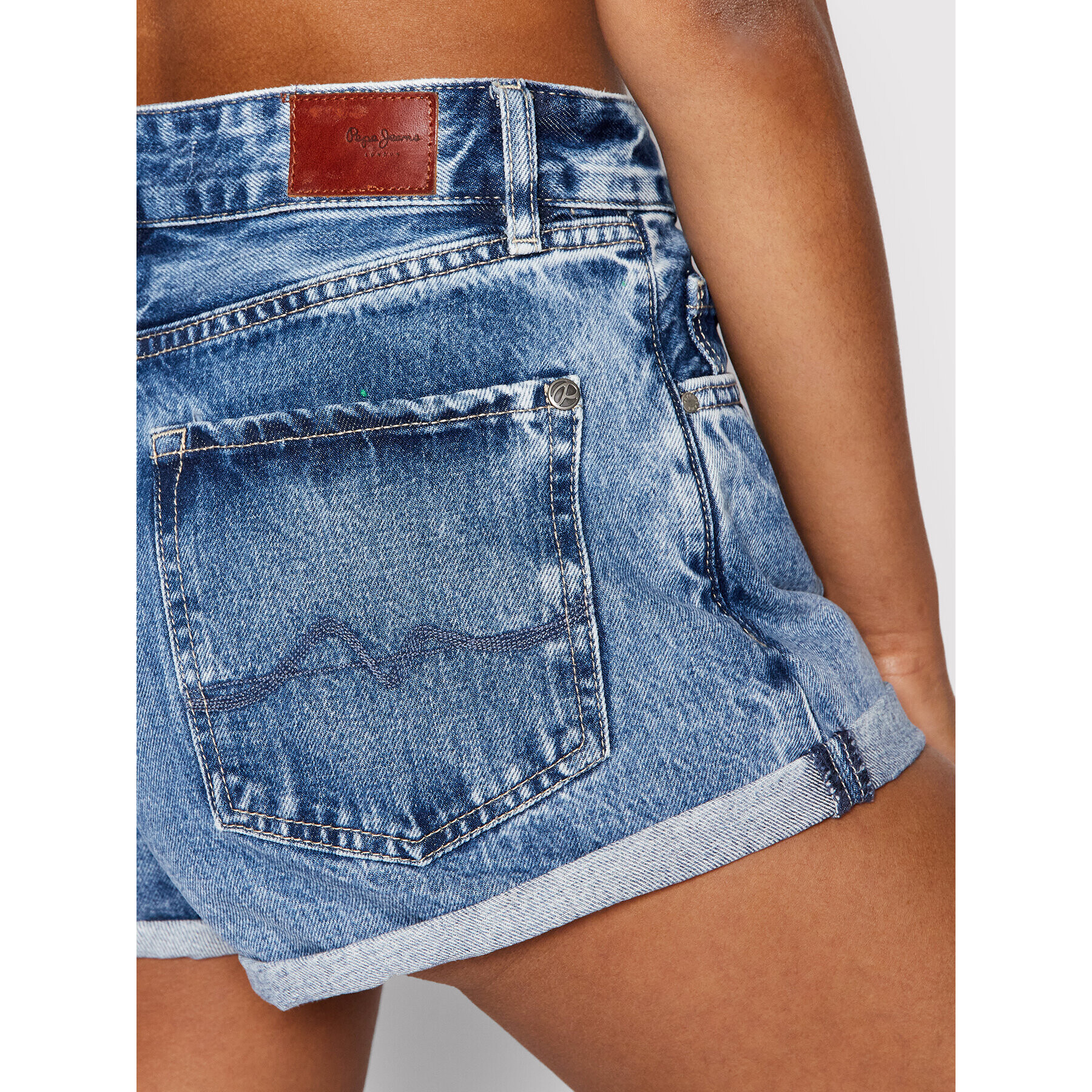 Pepe Jeans Džínové šortky Suzie PL801003 Modrá Regular Fit - Pepit.cz