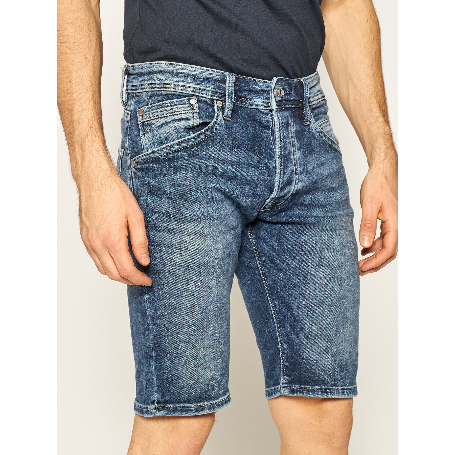 Pepe Jeans Džínové šortky Track Short Na7 PM800487 Tmavomodrá Regular Fit - Pepit.cz