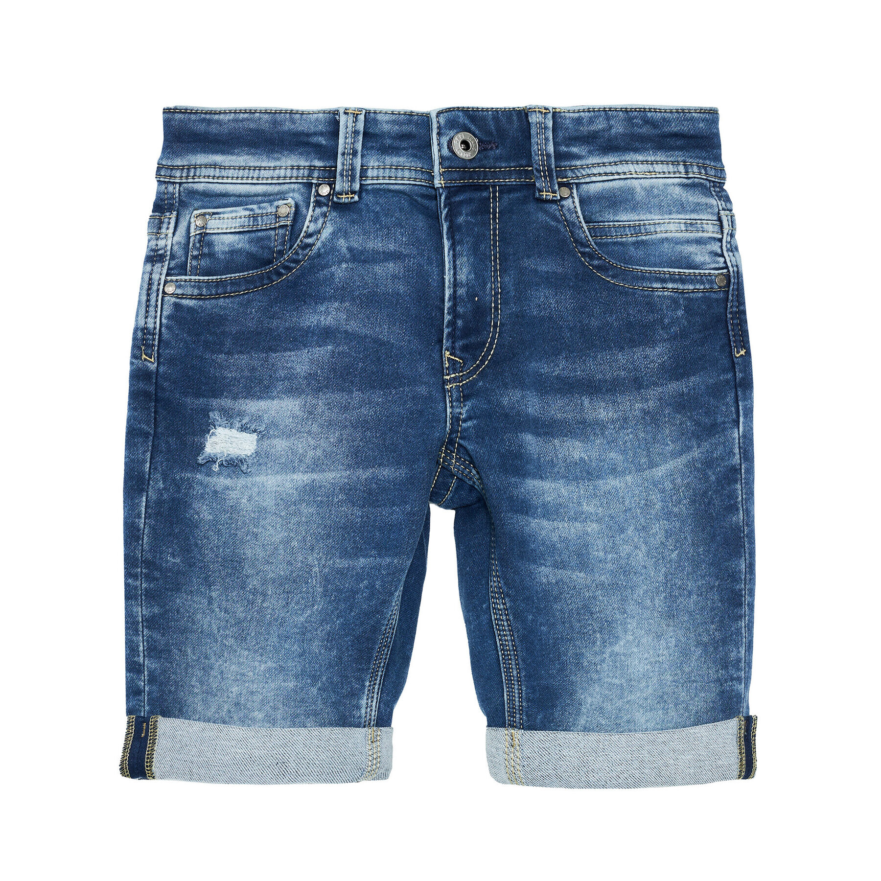 Pepe Jeans Džínové šortky Tracker PB800337 Modrá Slim Fit - Pepit.cz