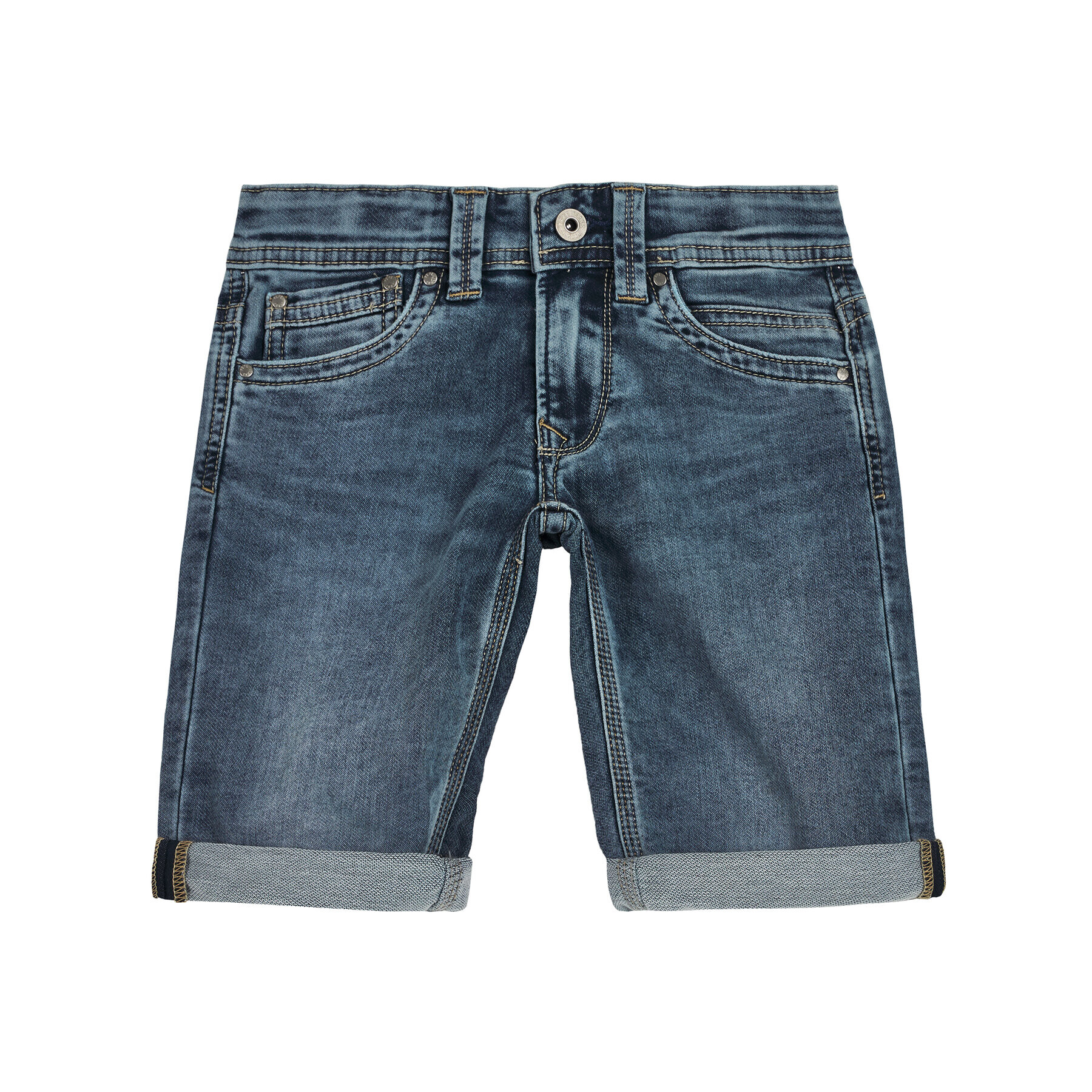 Pepe Jeans Džínové šortky Tracker PB800522 Tmavomodrá Slim Fit - Pepit.cz