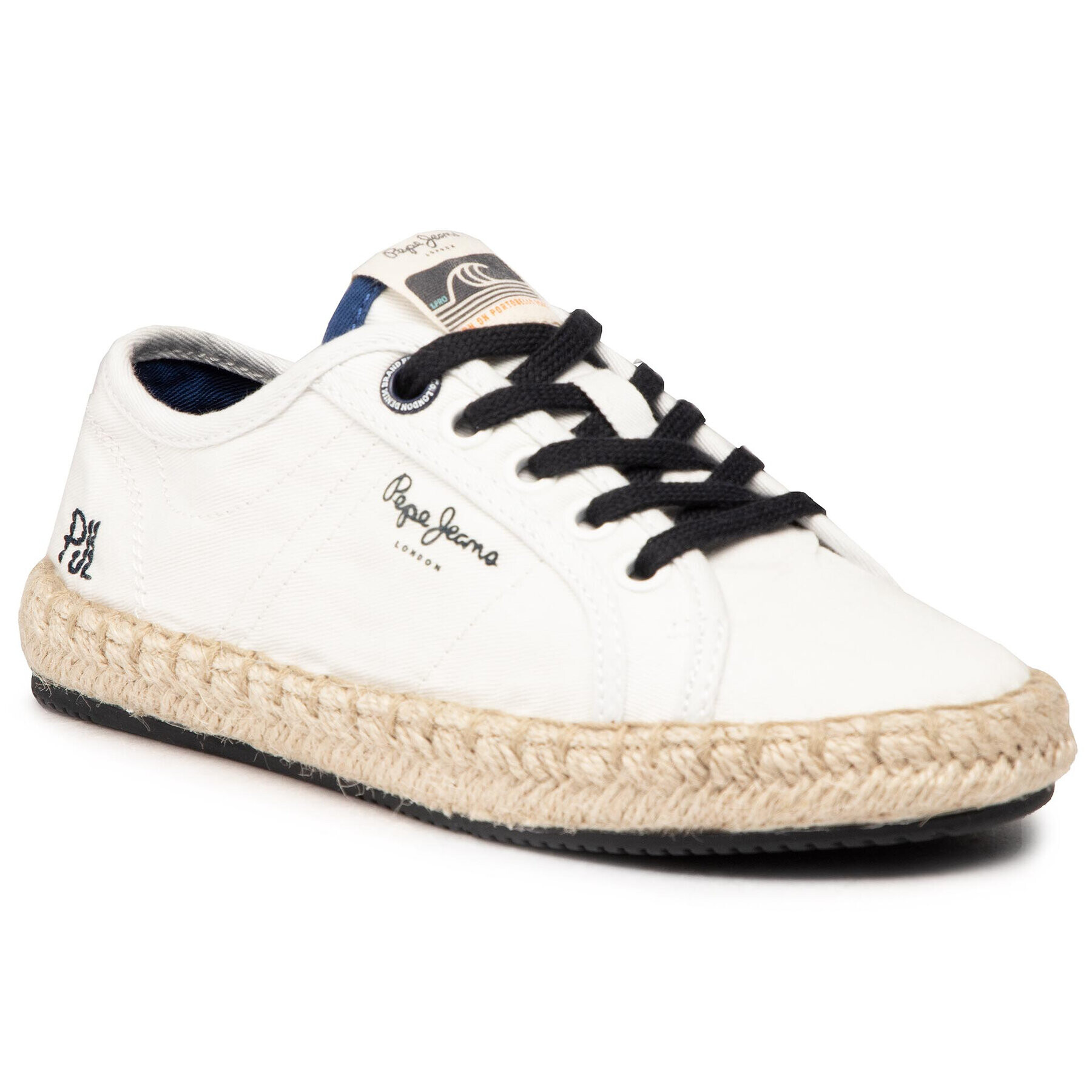 Pepe Jeans Espadrilky Tourist Combi Boy PBS10093 Bílá - Pepit.cz