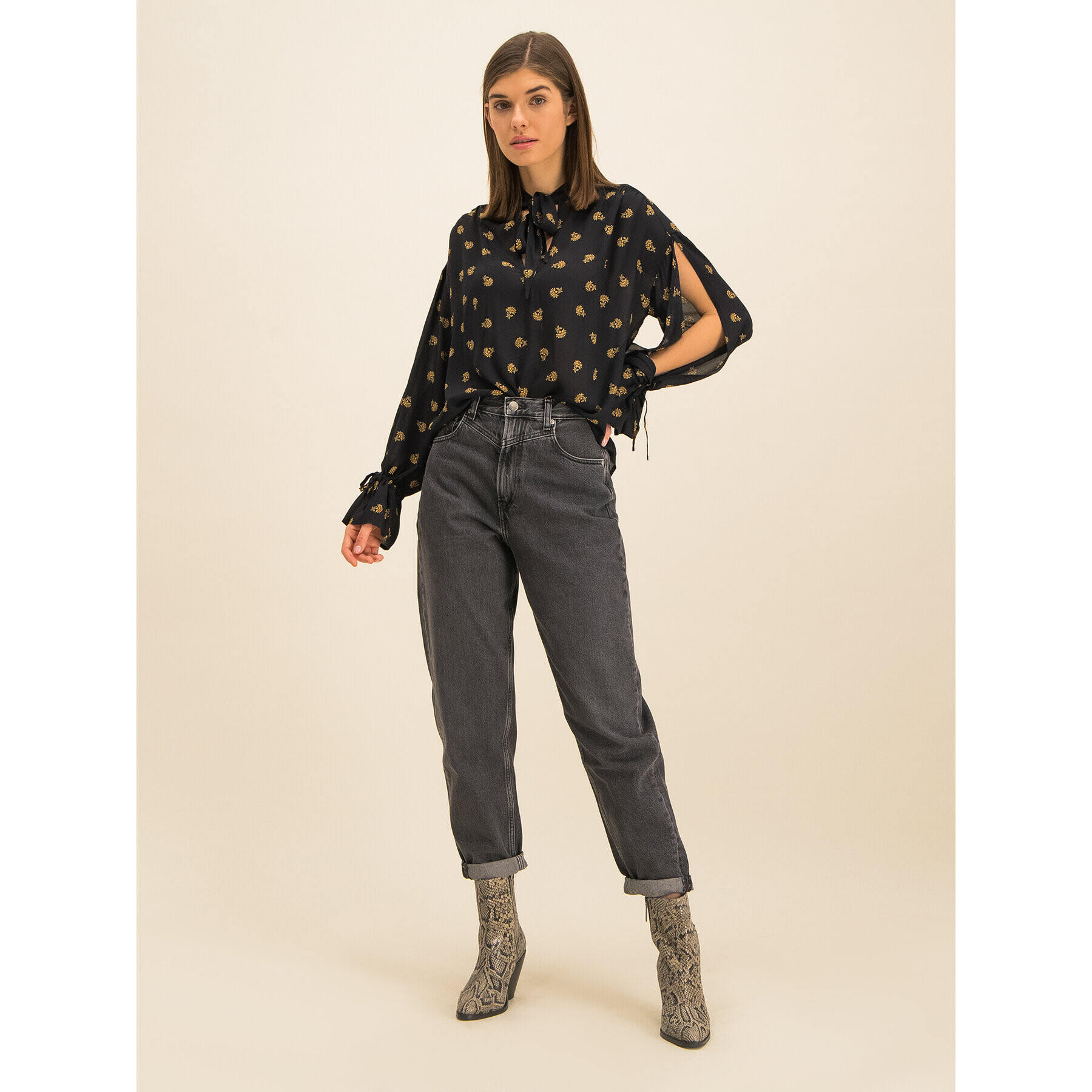 Pepe Jeans Halenka Gigi PL303582 Černá Regular Fit - Pepit.cz