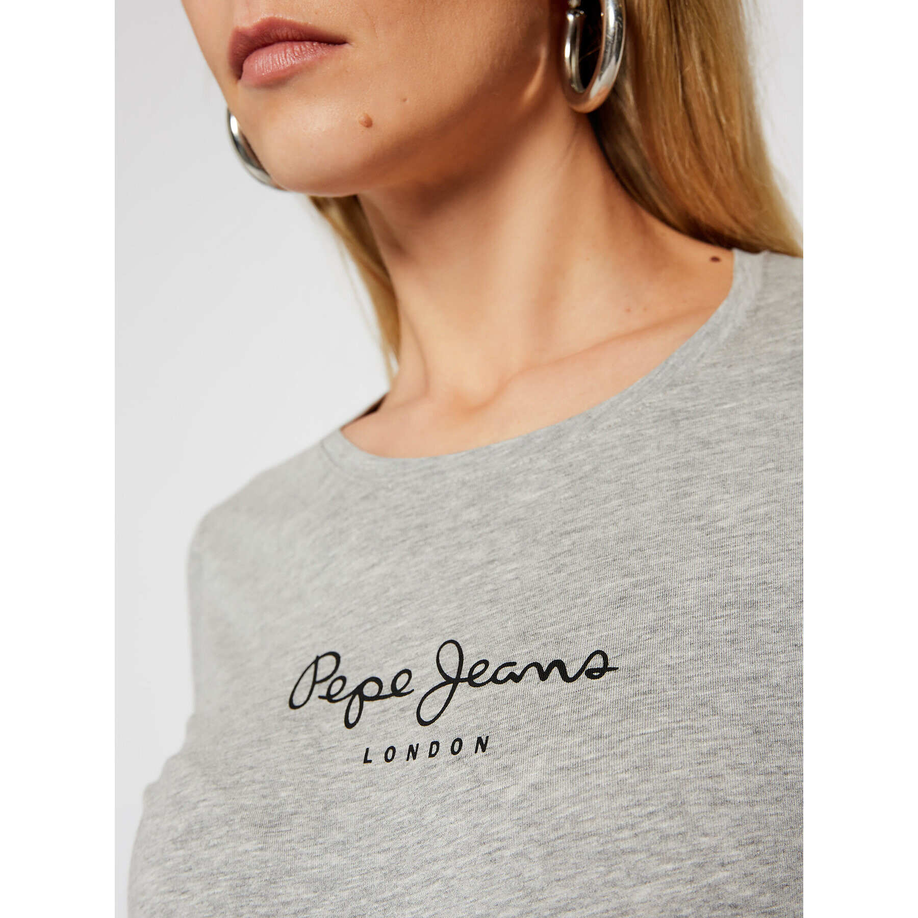 Pepe Jeans Halenka New Virginia PL502755 Šedá Slim Fit - Pepit.cz