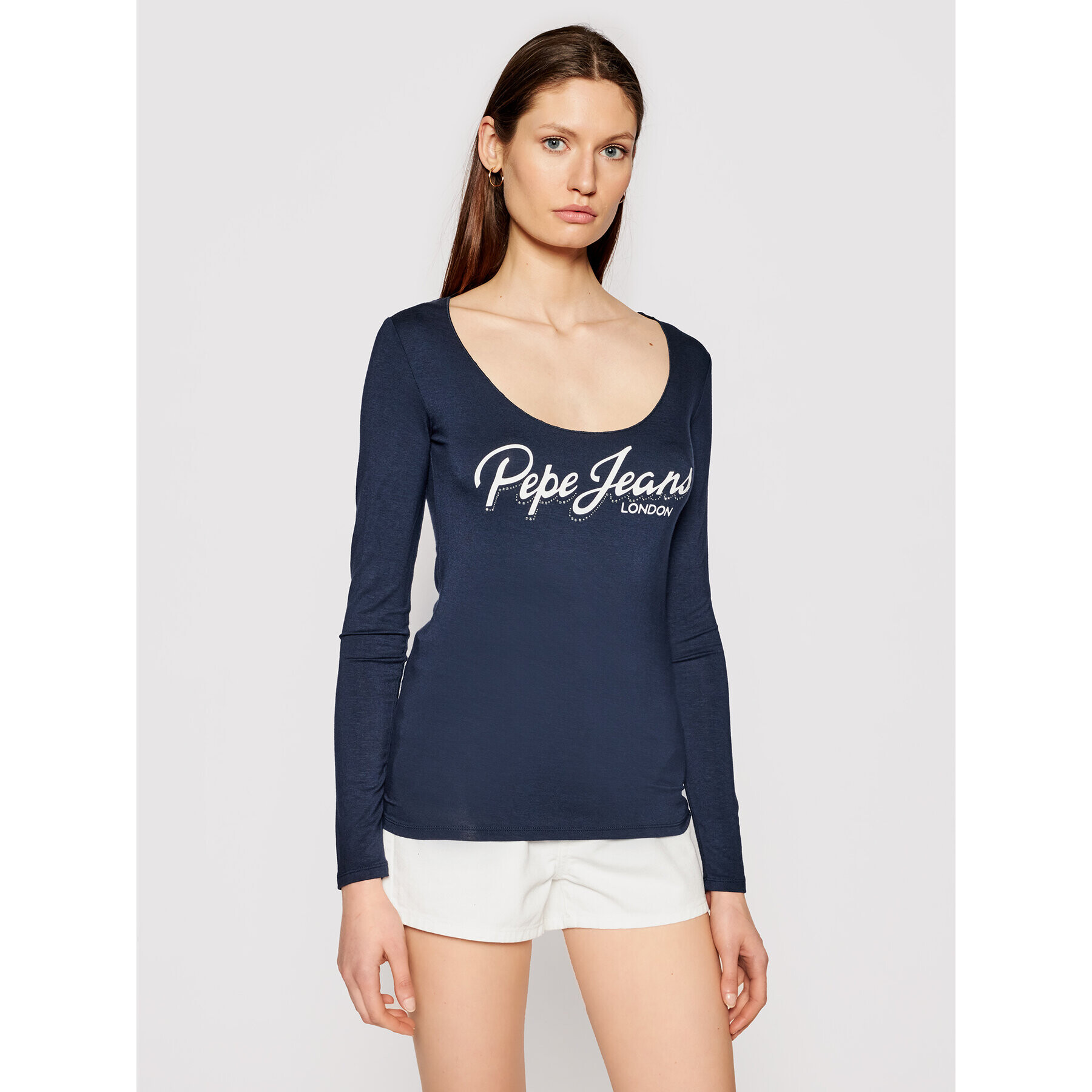 Pepe Jeans Halenka Sue PL504710 Tmavomodrá Regular Fit - Pepit.cz