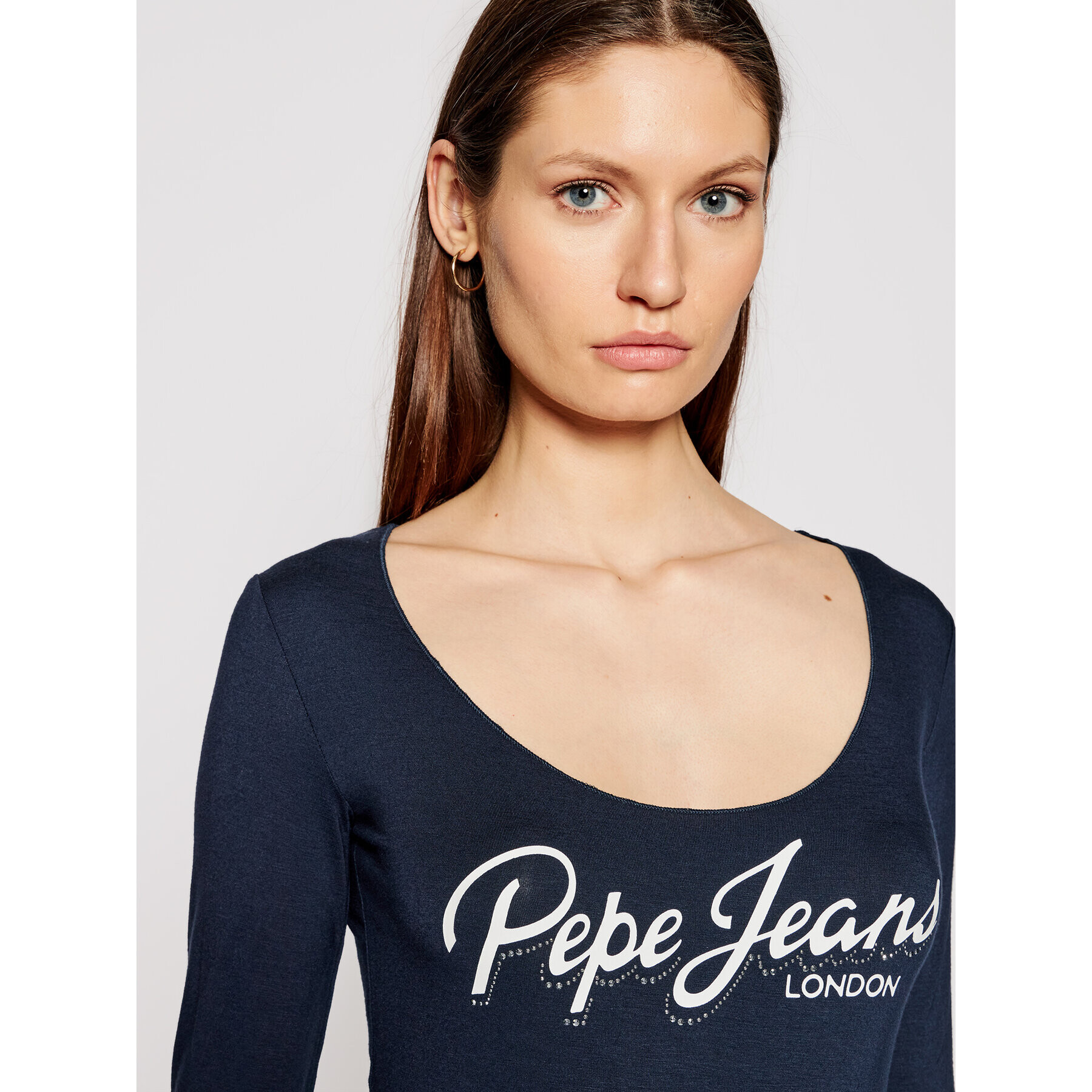 Pepe Jeans Halenka Sue PL504710 Tmavomodrá Regular Fit - Pepit.cz