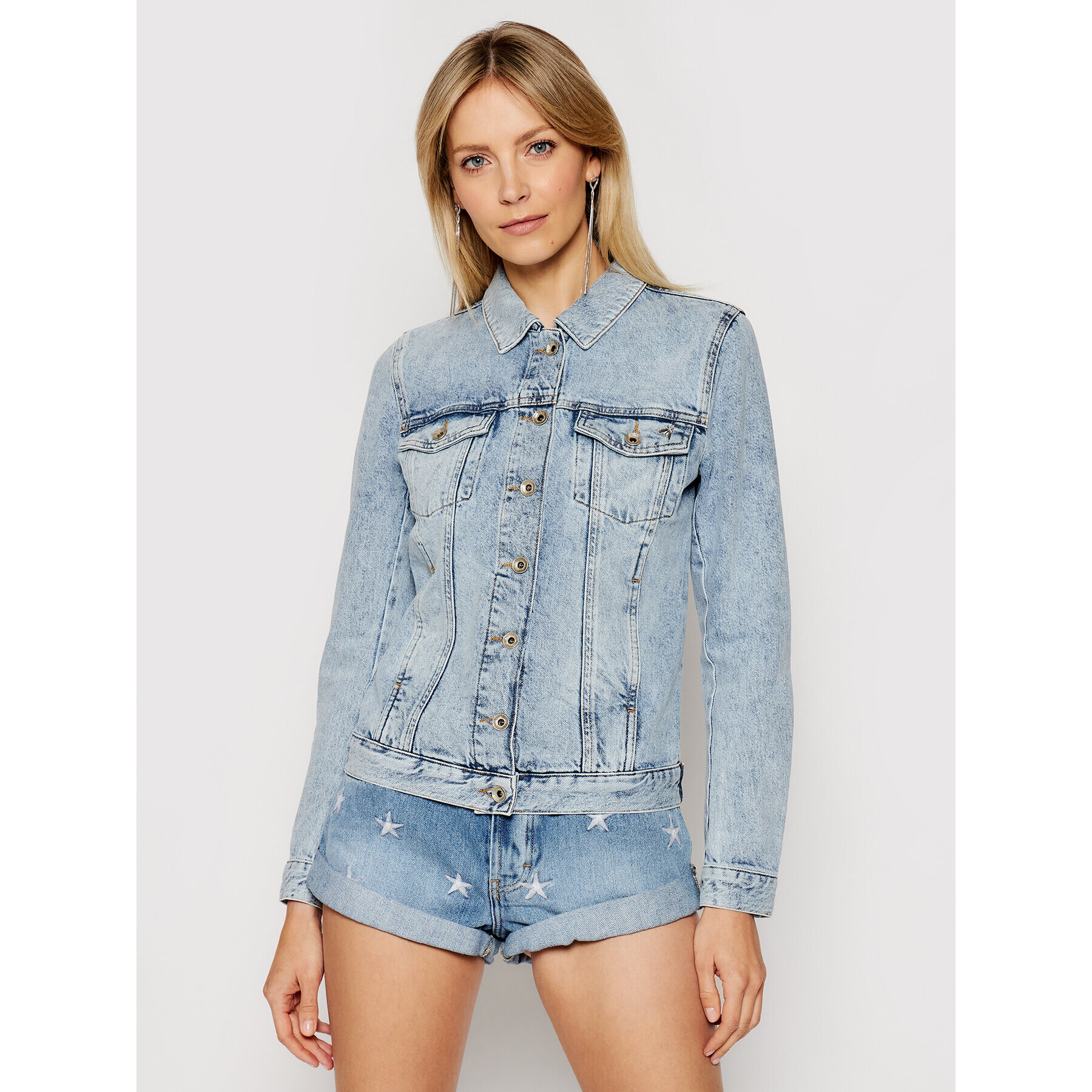 Pepe Jeans Jeansová bunda 8J0971/A1WZB-C876 Modrá Regular Fit - Pepit.cz