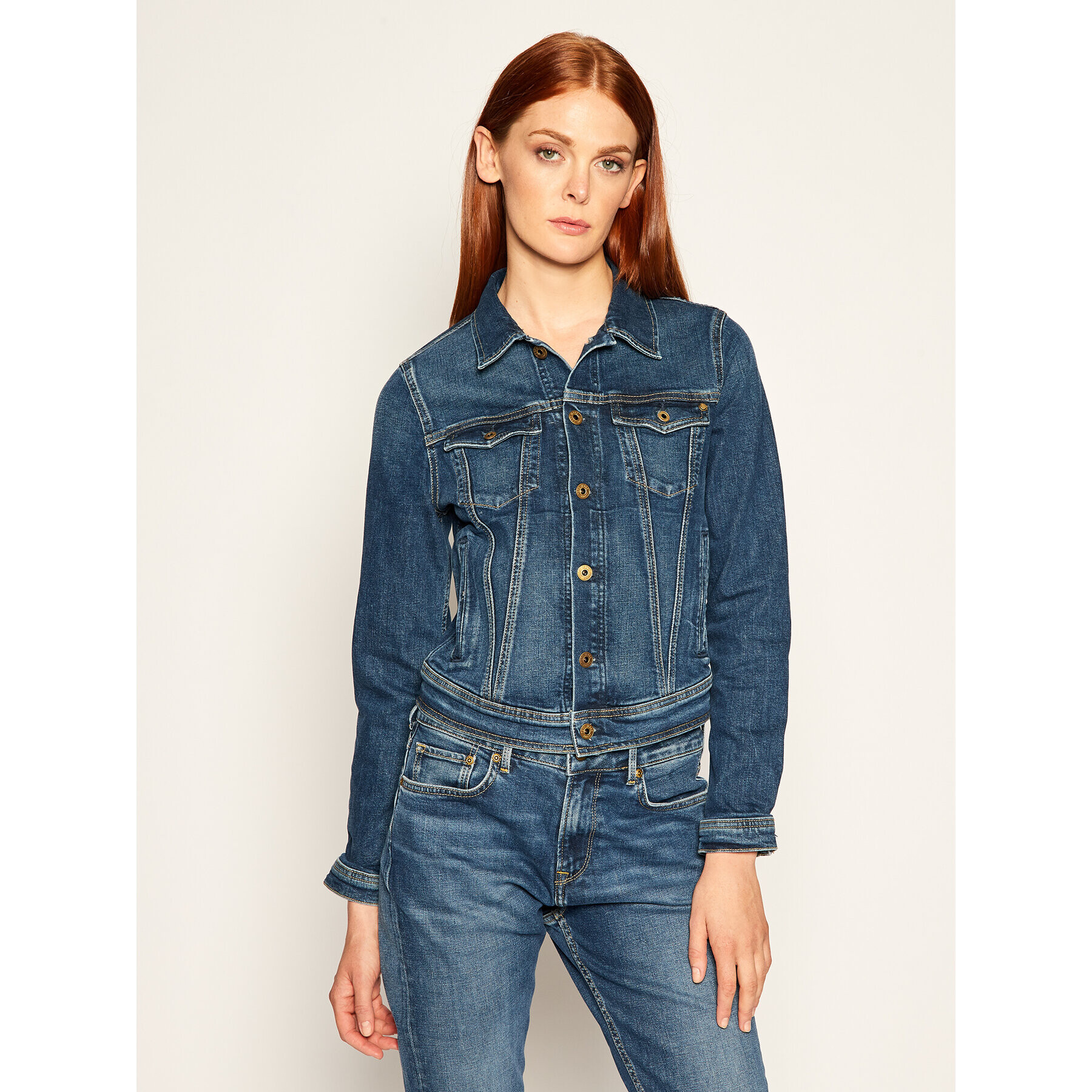 Pepe Jeans Jeansová bunda Core PL400654 Tmavomodrá Regular Fit - Pepit.cz