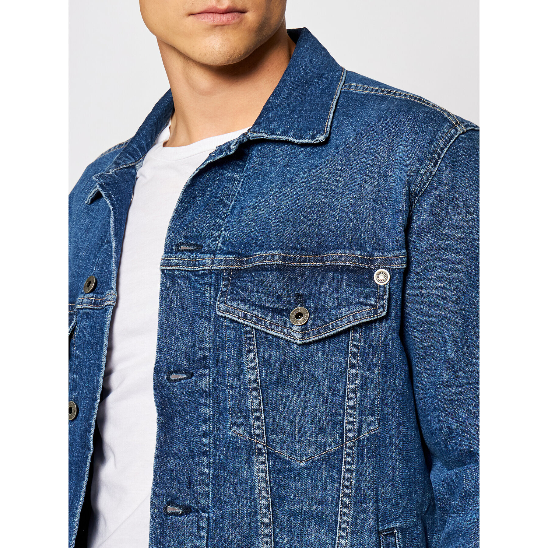 Pepe Jeans Jeansová bunda Pinner PM400908HI4 Tmavomodrá Regular Fit - Pepit.cz