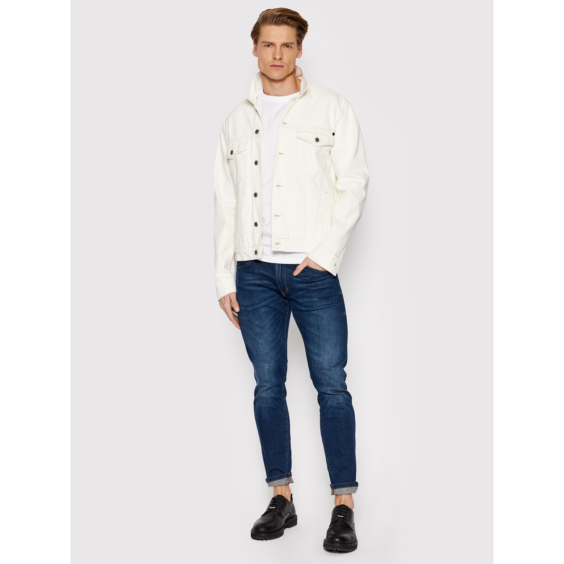 Pepe Jeans Jeansová bunda Pinner PM402465 Béžová Regular Fit - Pepit.cz